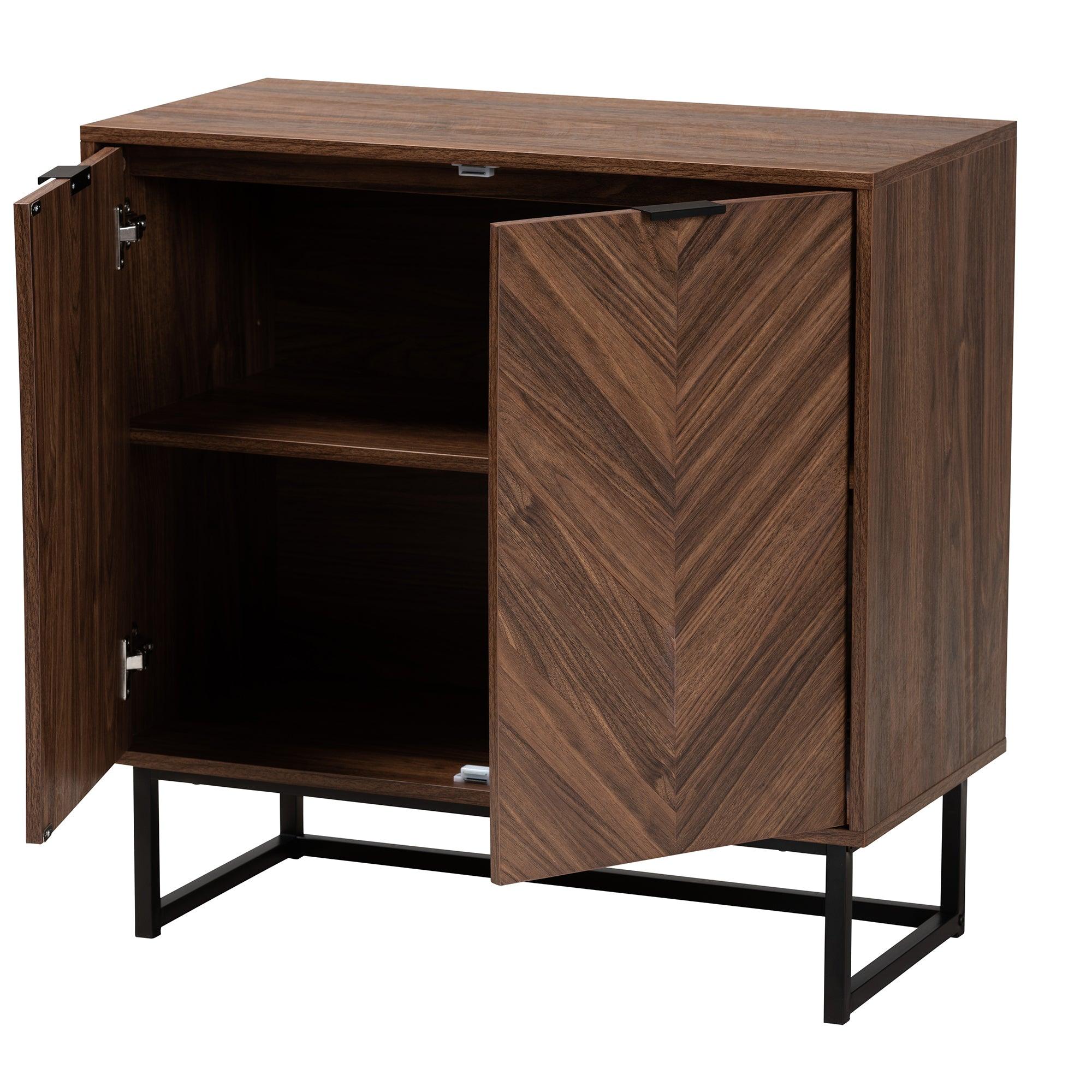 Sadia Modern Finished Wood Storage Cabinet