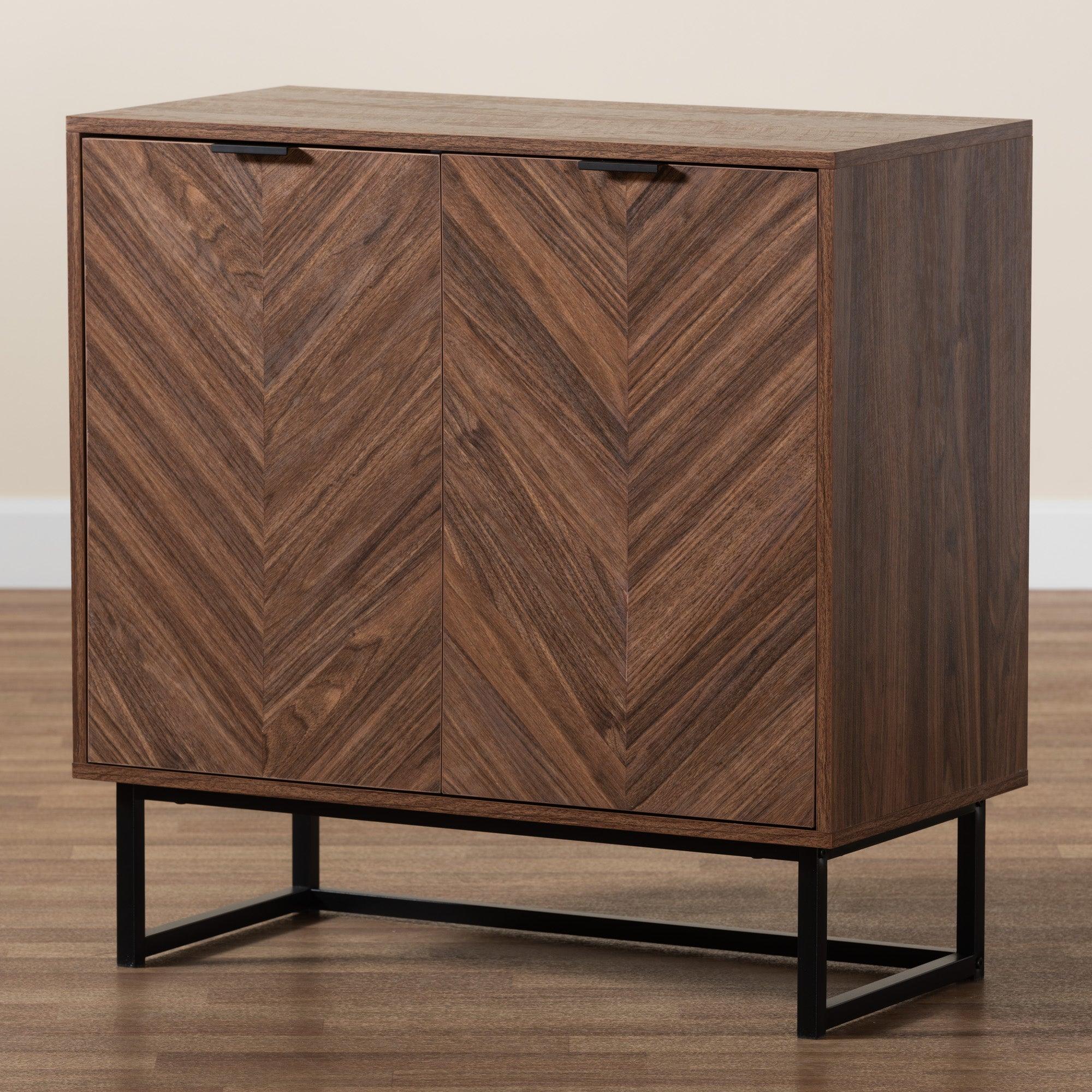 Sadia Modern Finished Wood Storage Cabinet