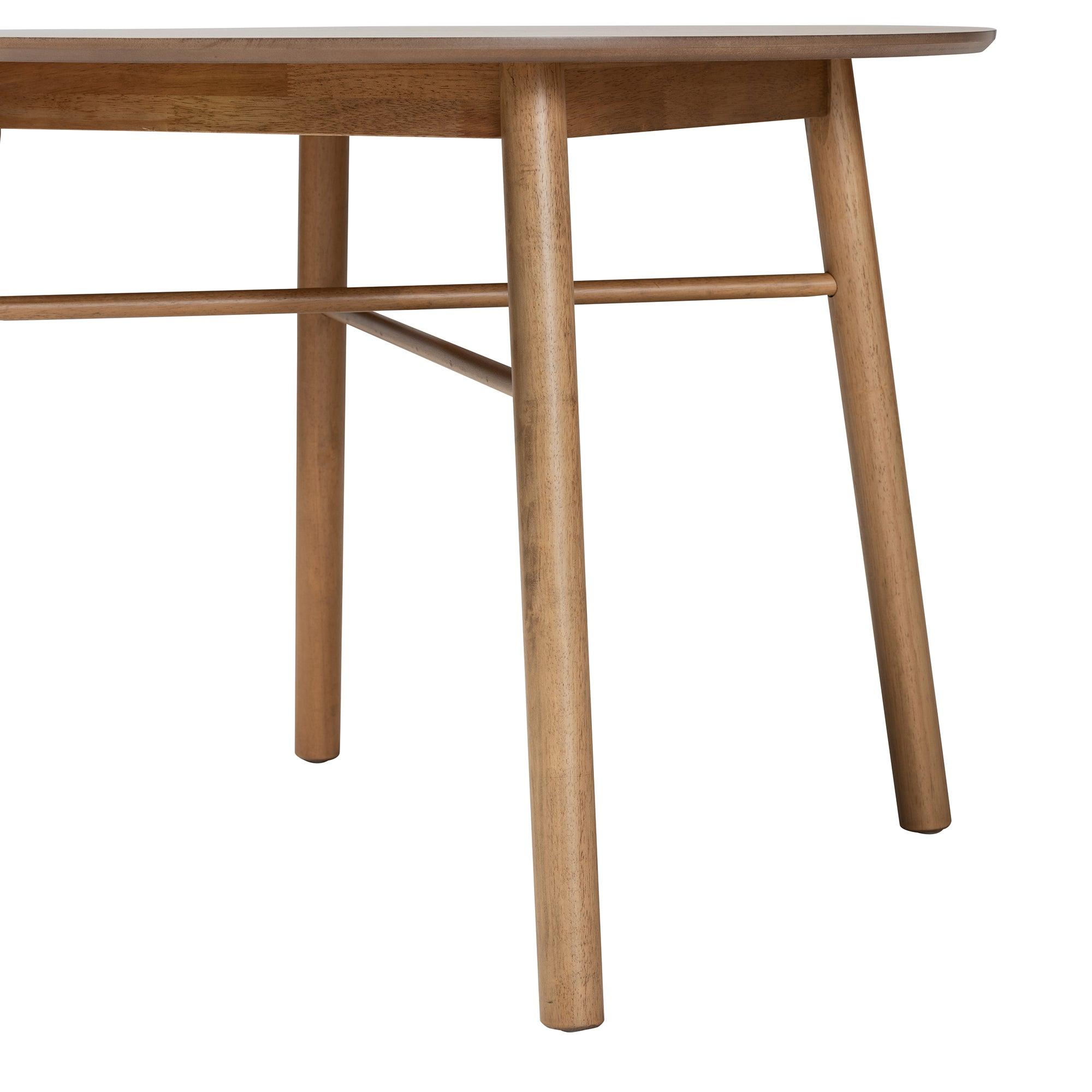 Denmark Mid-Century Modern French Finished Rubberwood Dining Table