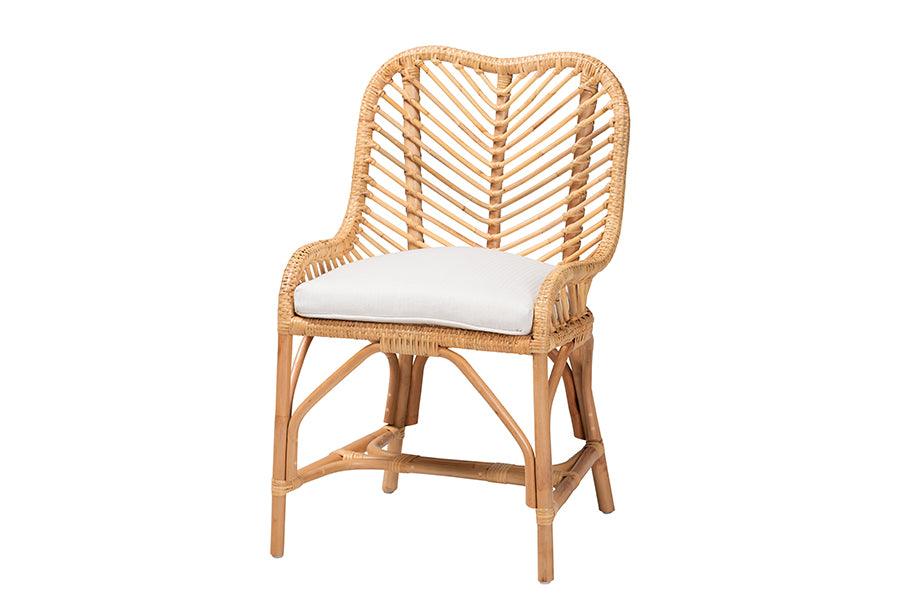 bali & pari Arween Modern Bohemian Rattan Dining Chair