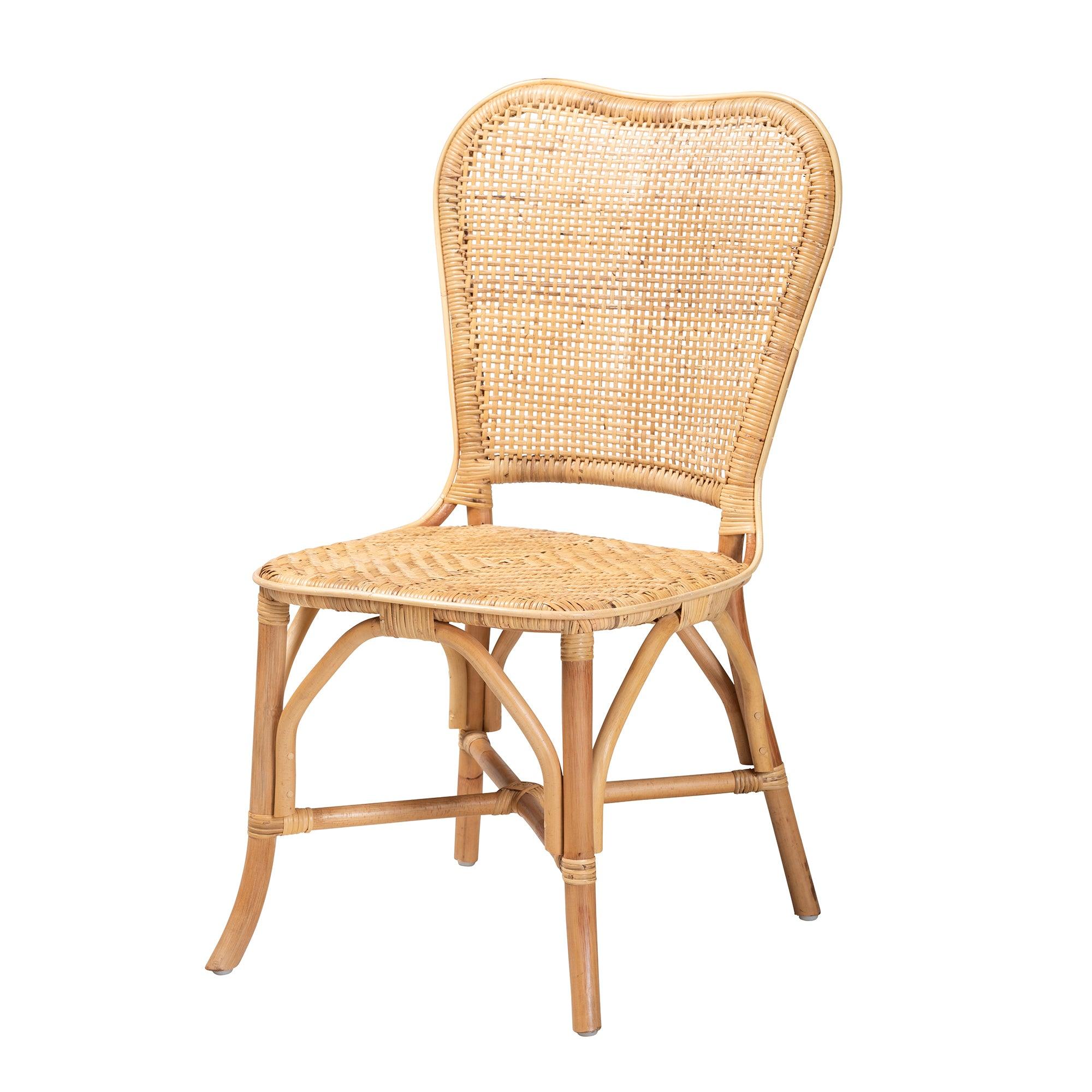 bali & pari Irene Modern Bohemian Rattan Dining Chair