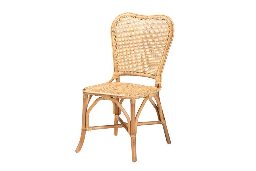 bali & pari Irene Modern Bohemian Rattan Dining Chair