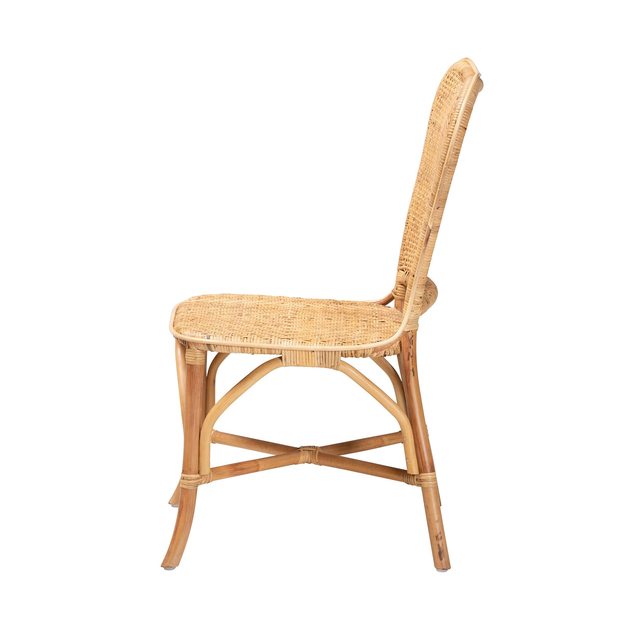 bali & pari Irene Modern Bohemian Rattan Dining Chair