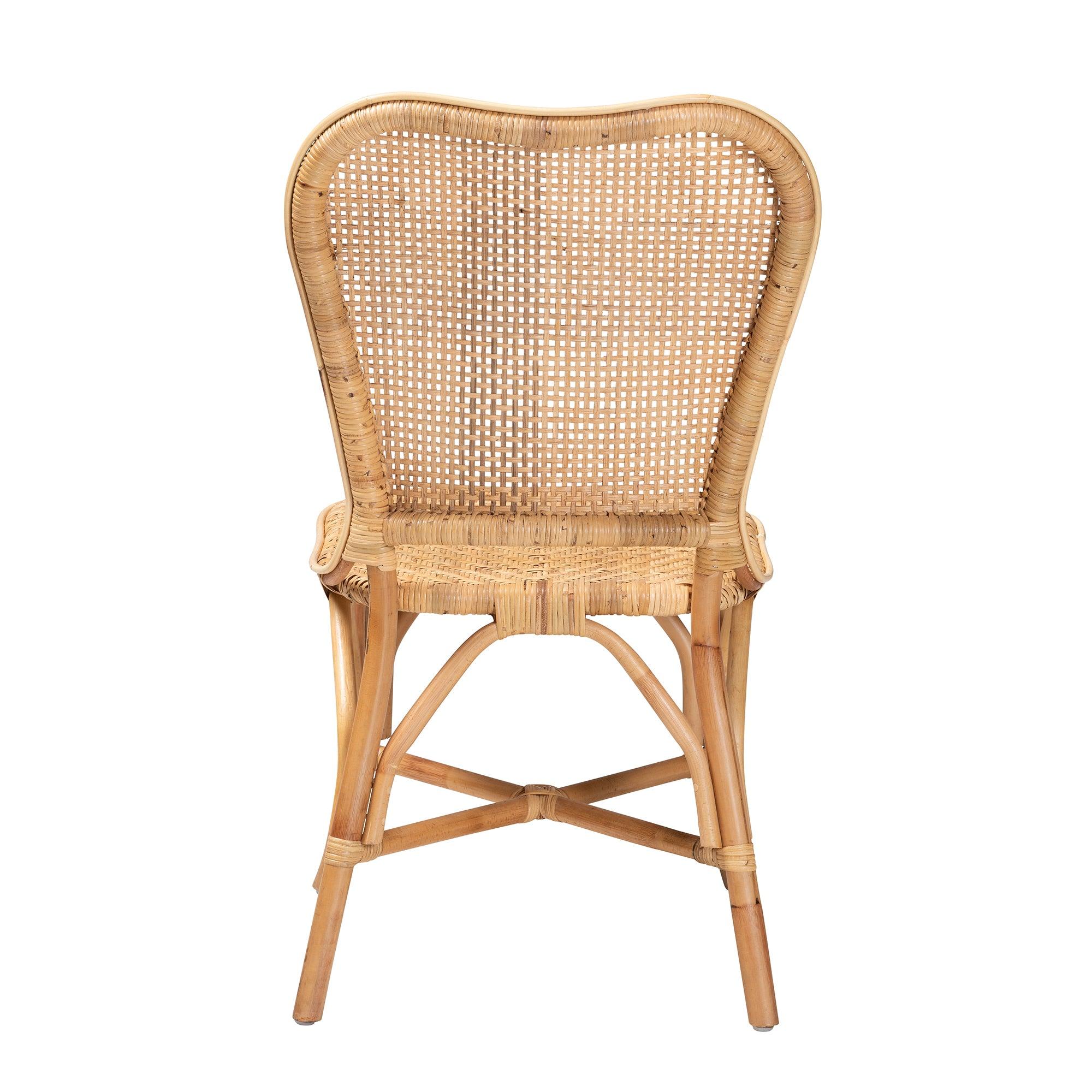 bali & pari Irene Modern Bohemian Rattan Dining Chair