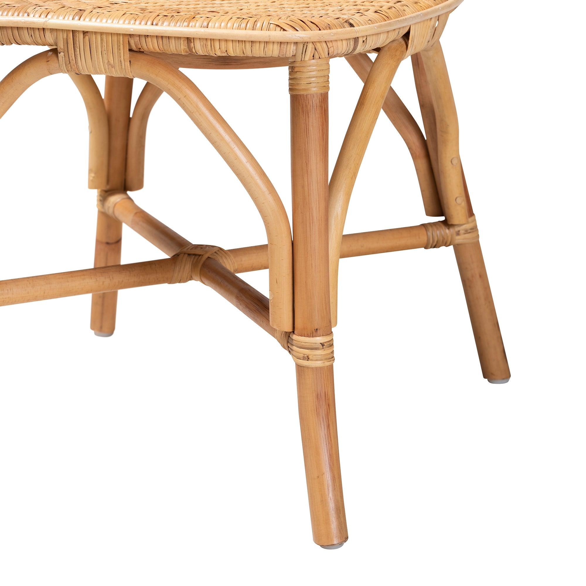 bali & pari Irene Modern Bohemian Rattan Dining Chair