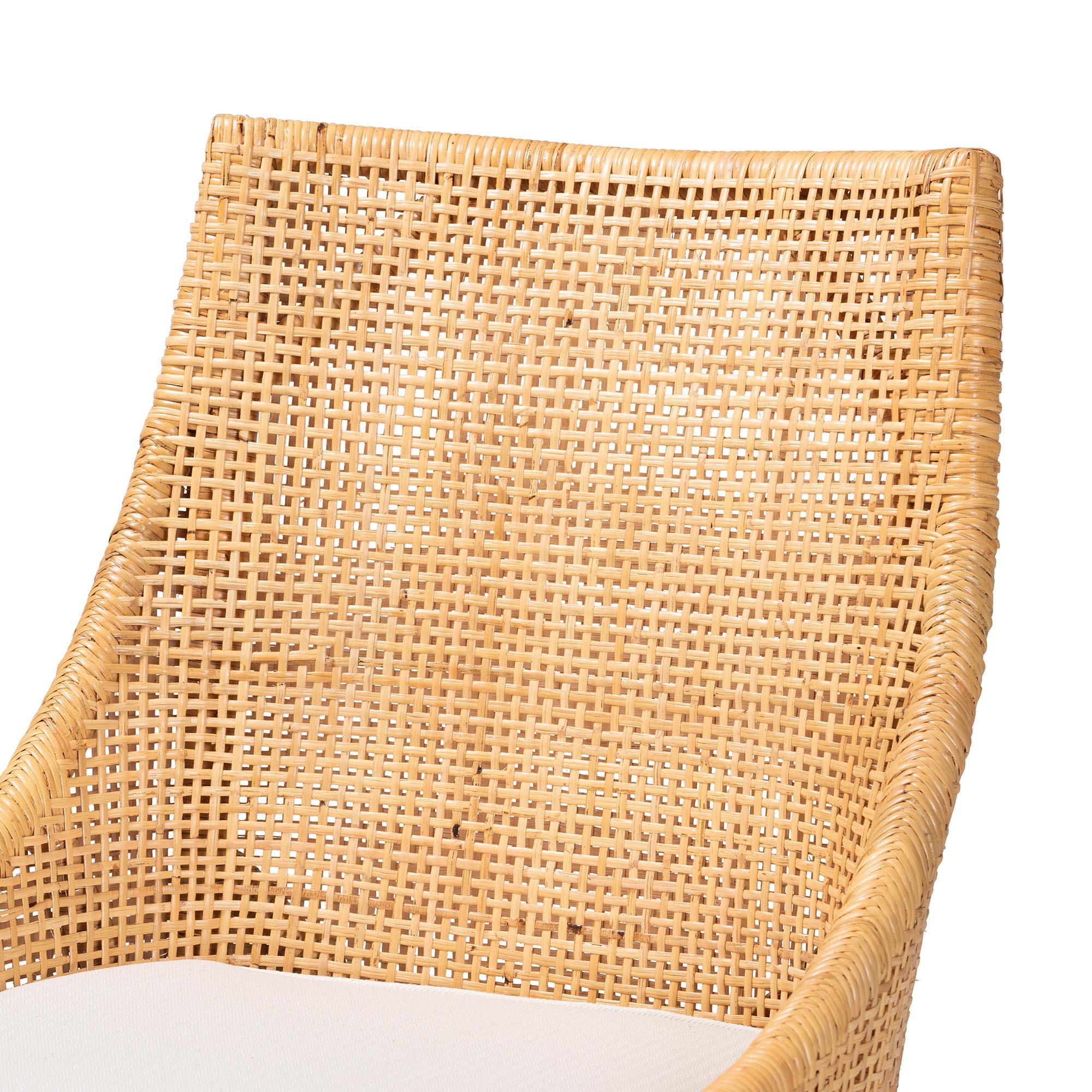 bali & pari Bella Modern Bohemian Rattan Dining Chair