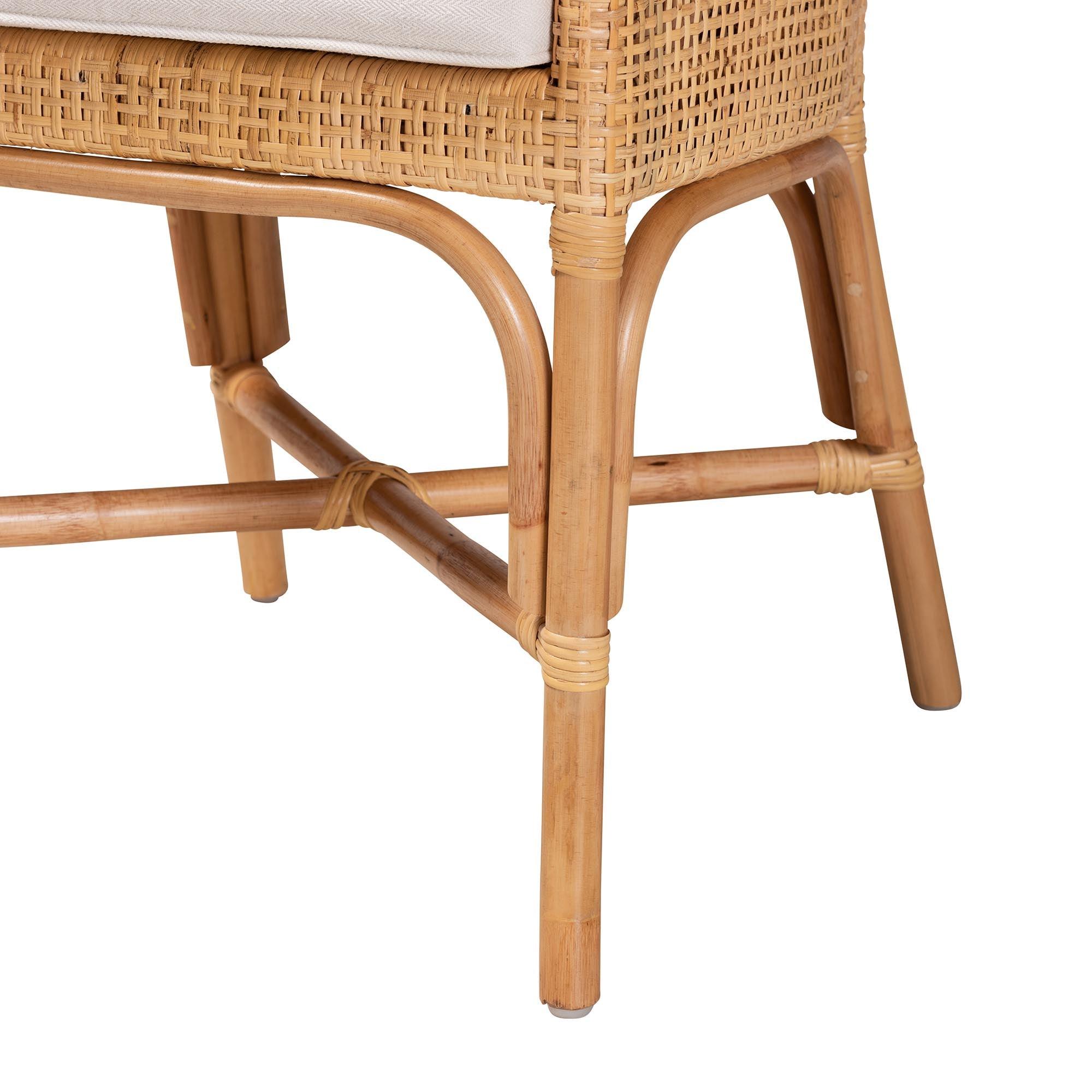 bali & pari Bella Modern Bohemian Rattan Dining Chair