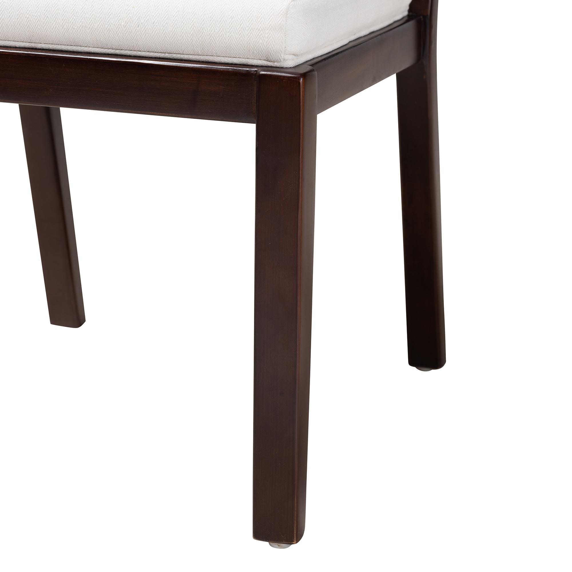 bali & pari Joana Modern Bohemian Mahogany Wood and Seagrass Dining Side Chair