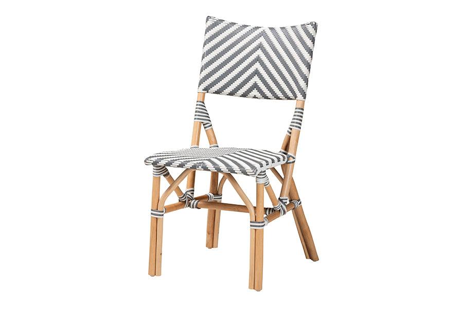 bali & pari Shai Modern French and Weaving and Rattan Bistro Chair