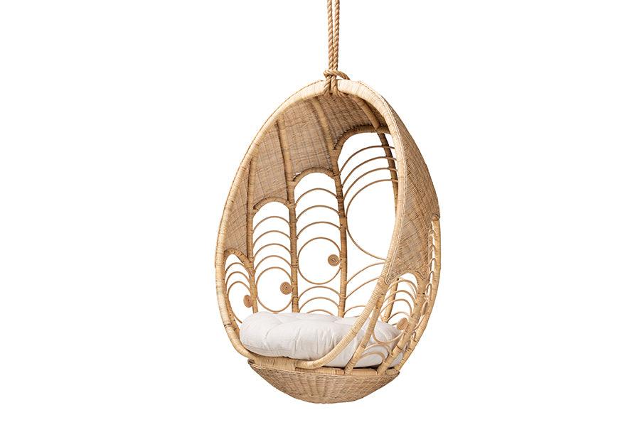 bali & pari Umika Modern Bohemian Rattan Hanging Chair