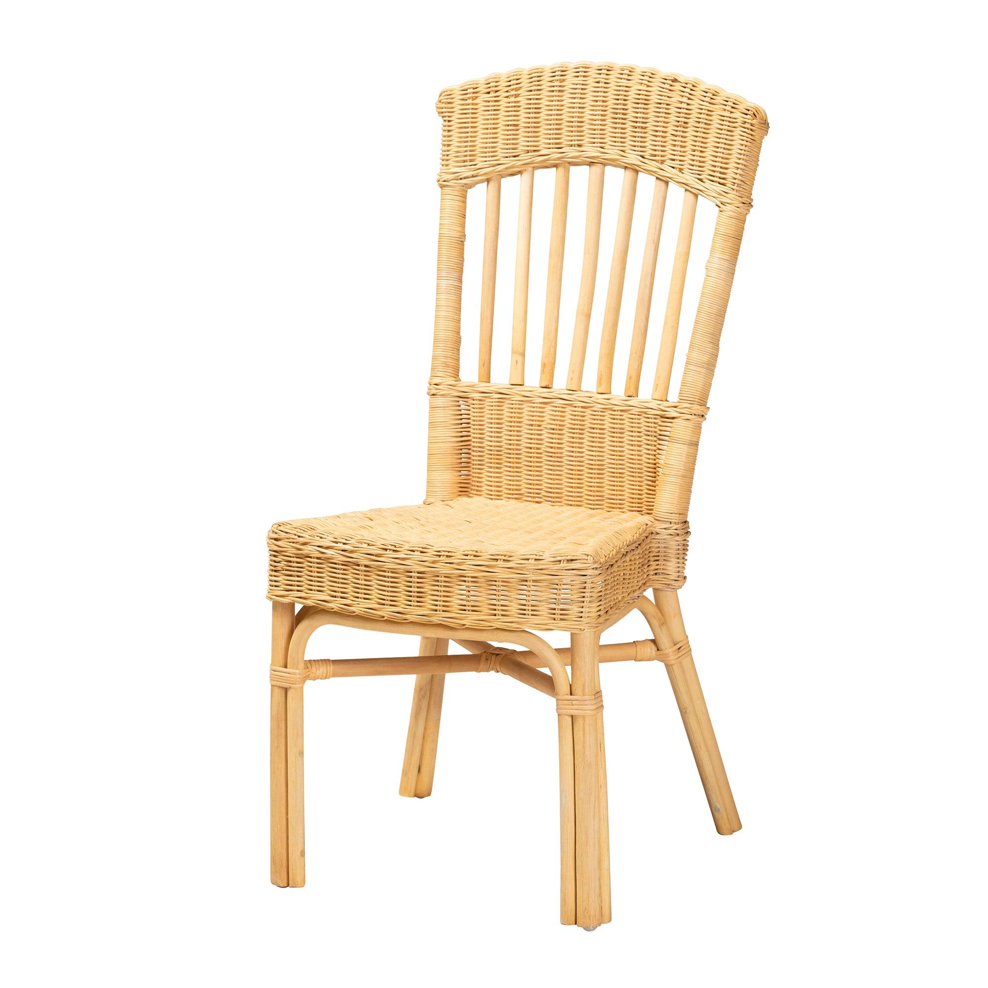 bali & pari Barito Modern Bohemian Rattan Dining Chair