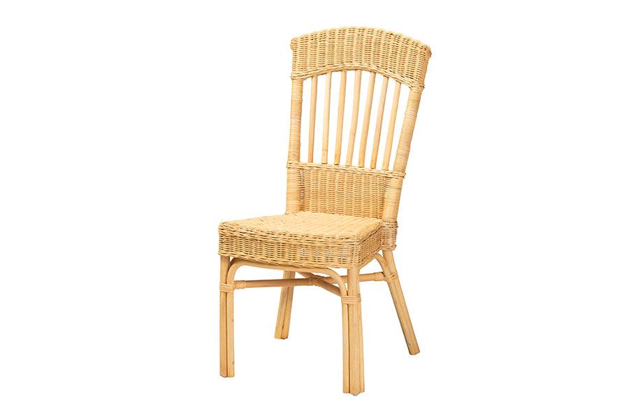 bali & pari Barito Modern Bohemian Rattan Dining Chair