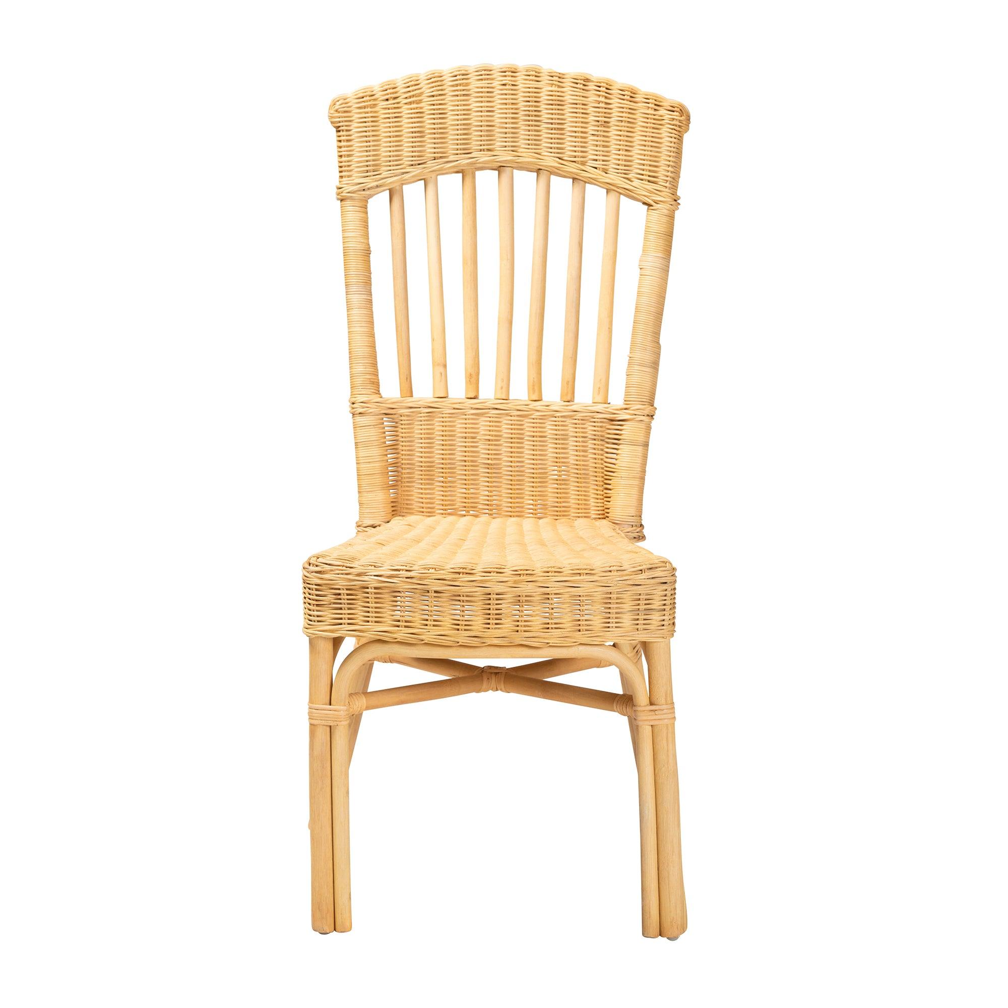 bali & pari Barito Modern Bohemian Rattan Dining Chair