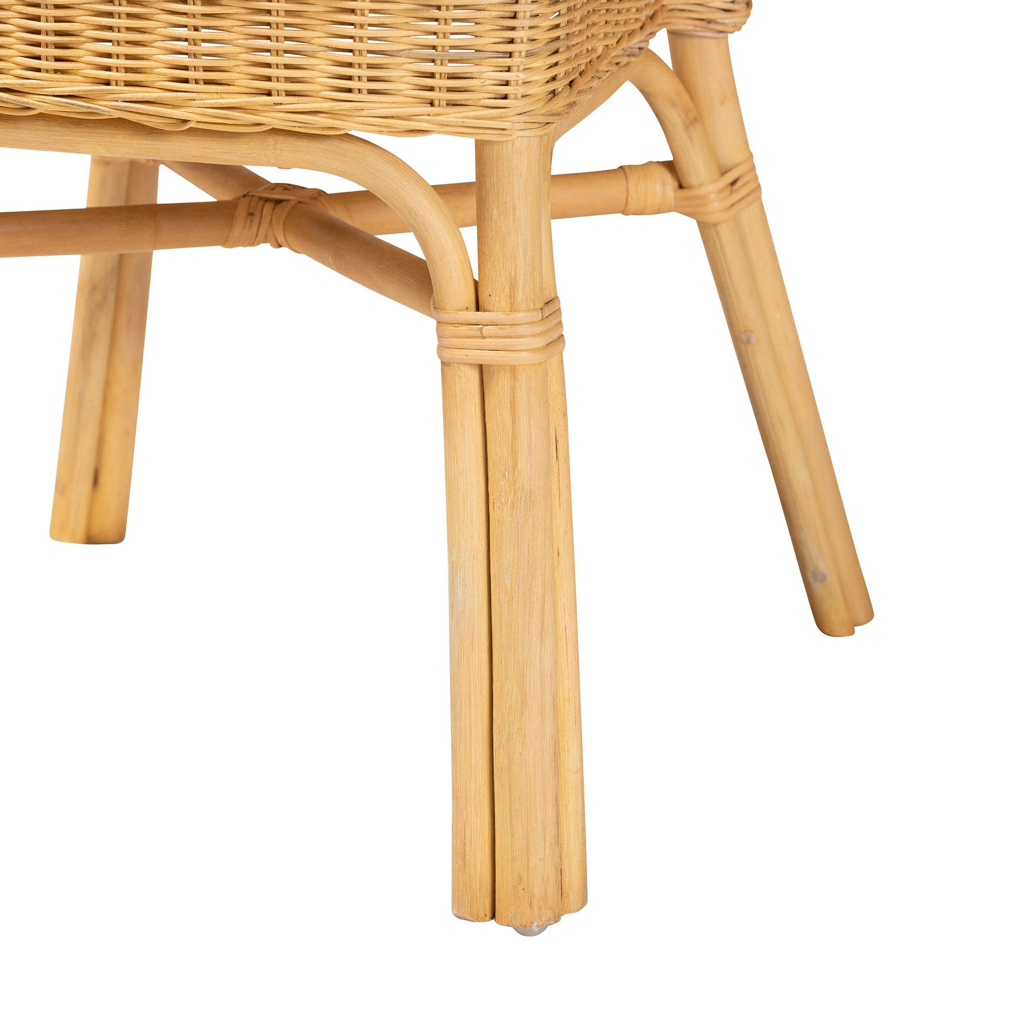 bali & pari Barito Modern Bohemian Rattan Dining Chair