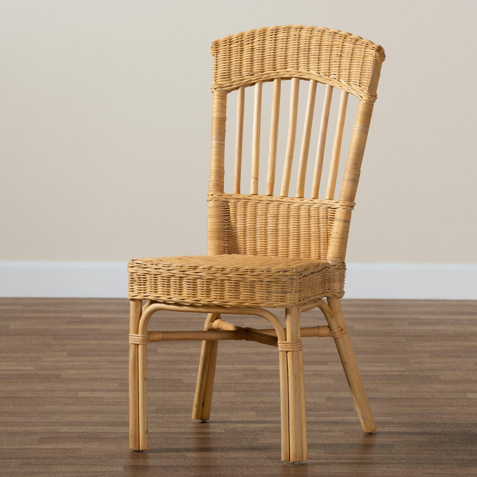 bali & pari Barito Modern Bohemian Rattan Dining Chair