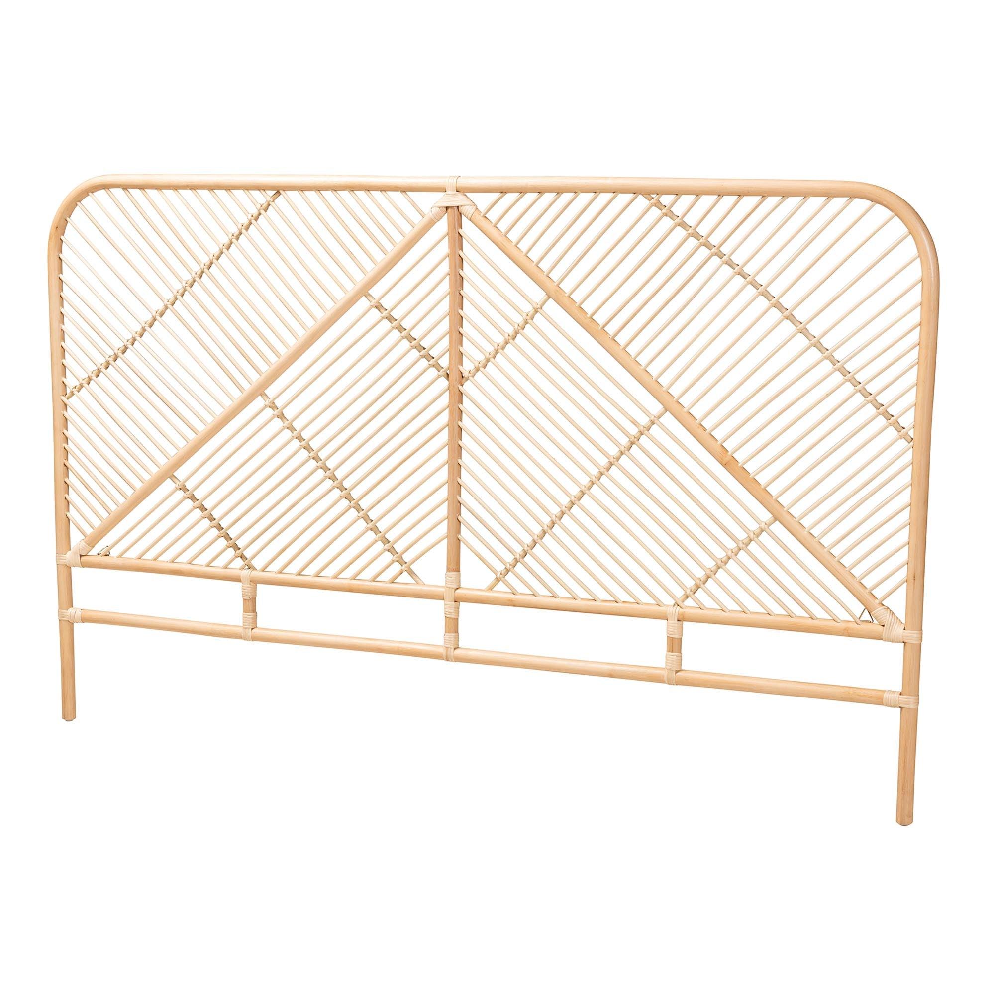 bali & pari Walid Modern Bohemian Rattan Standalone Headboard