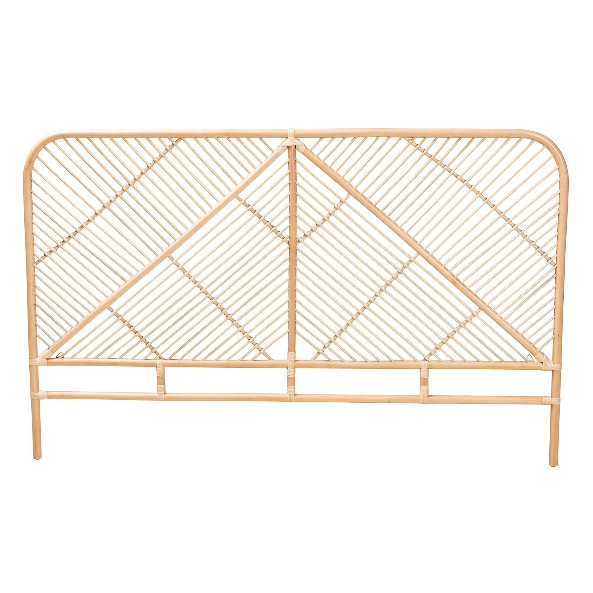 bali & pari Walid Modern Bohemian Rattan Standalone Headboard