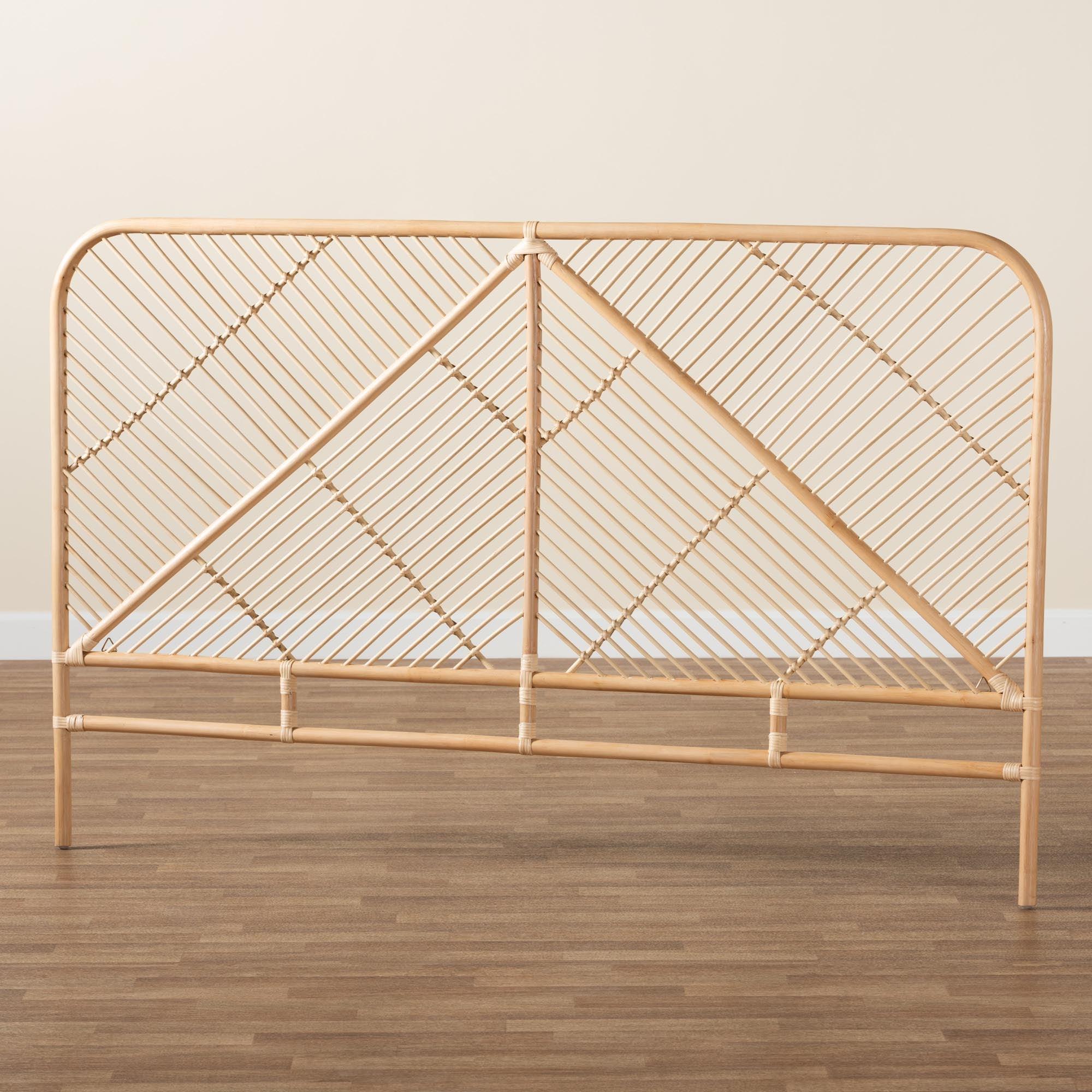 bali & pari Walid Modern Bohemian Rattan Standalone Headboard