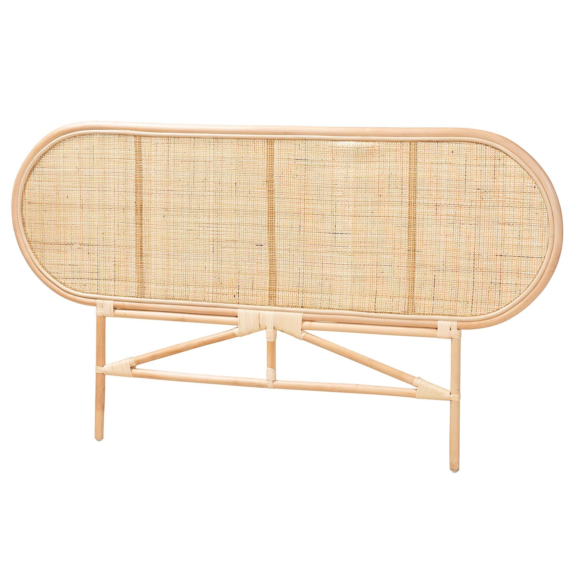 bali & pari Reegan Modern Bohemian Rattan Standalone Headboard