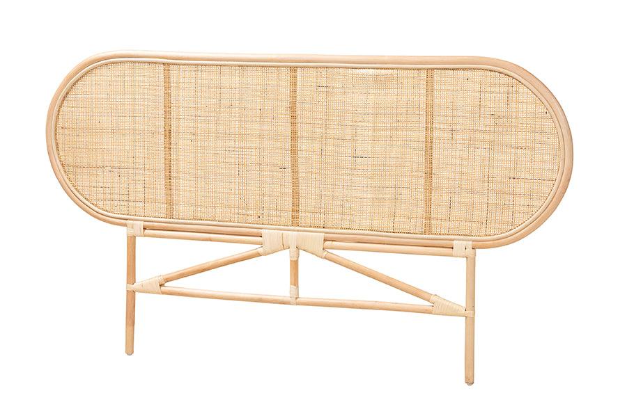 bali & pari Reegan Modern Bohemian Rattan Standalone Headboard