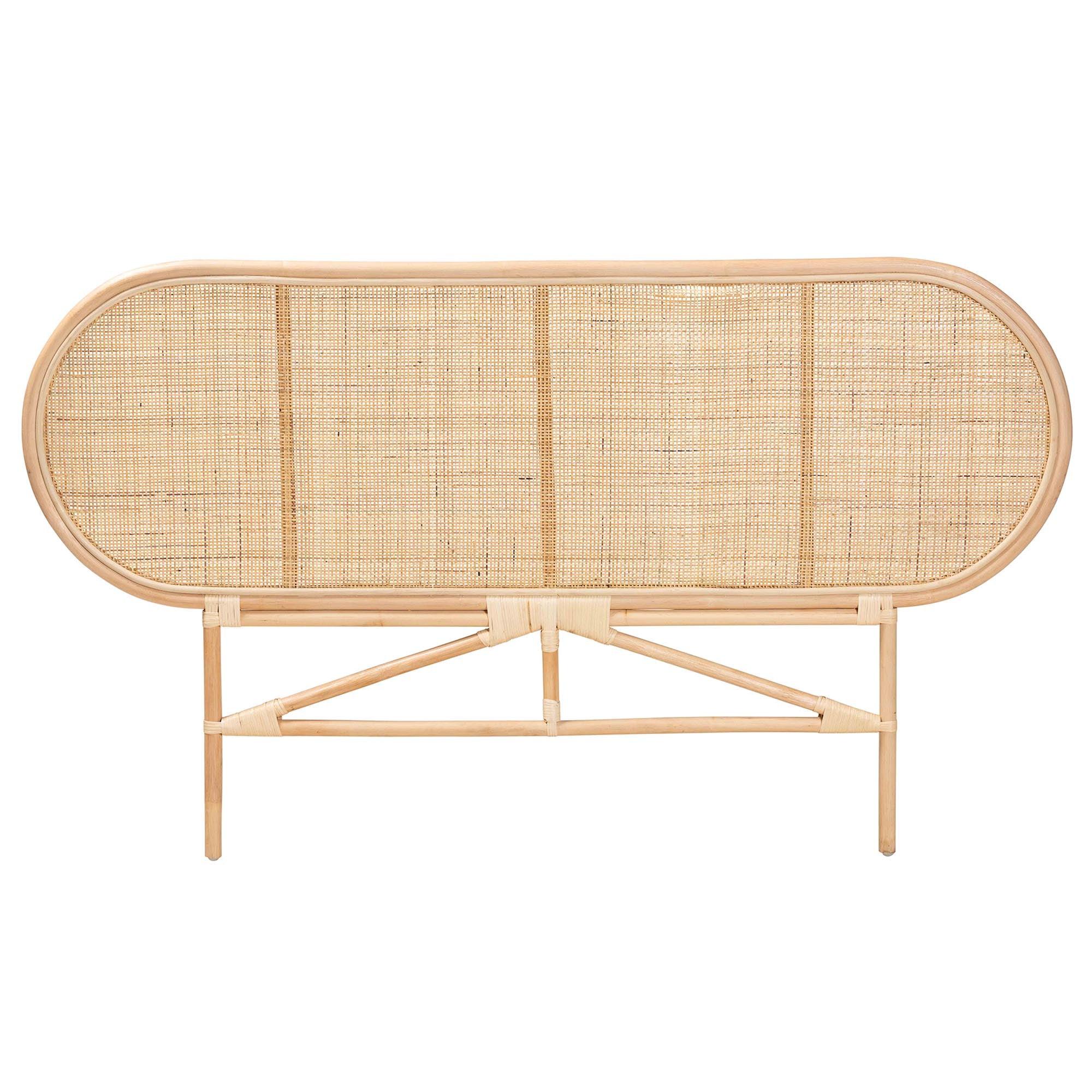 bali & pari Reegan Modern Bohemian Rattan Standalone Headboard