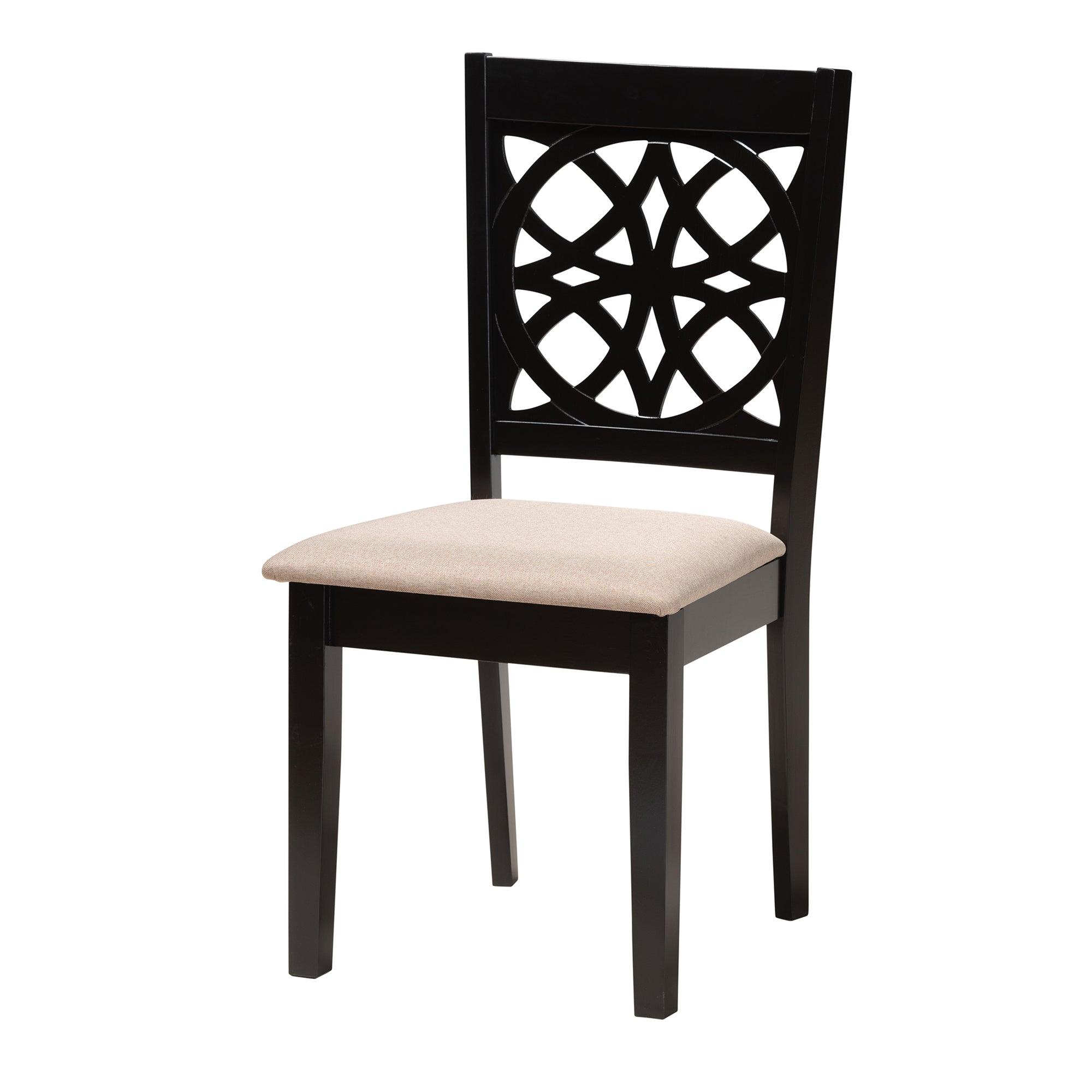 Abigail Modern Fabric and Finished Wood 5-Piece Dining Set