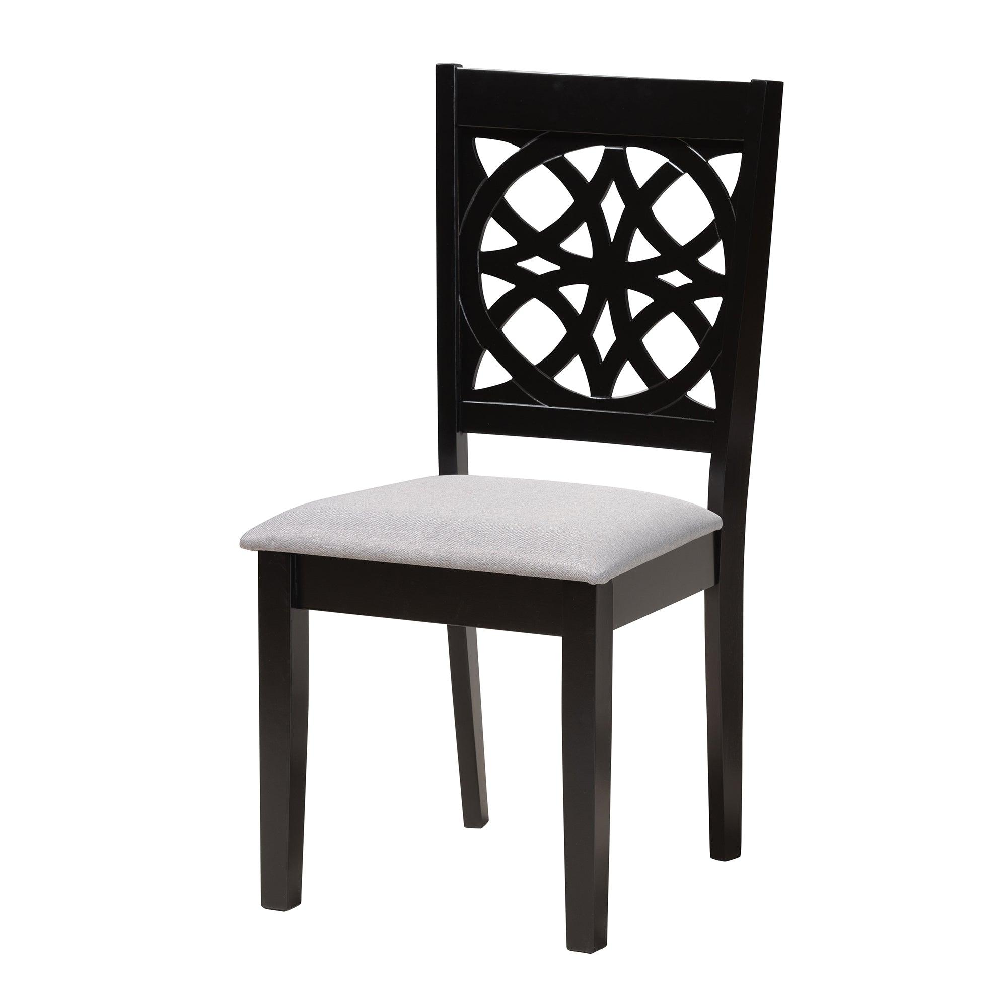 Abigail Modern Fabric and Finished Wood 5-Piece Dining Set