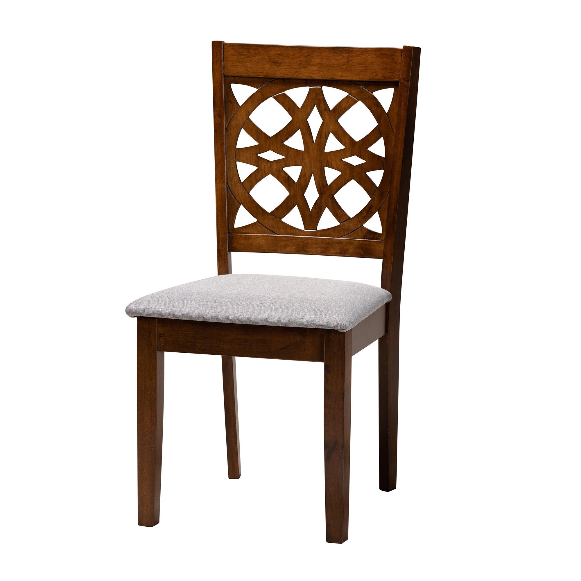 Abigail Modern Fabric and Finished Wood 5-Piece Dining Set