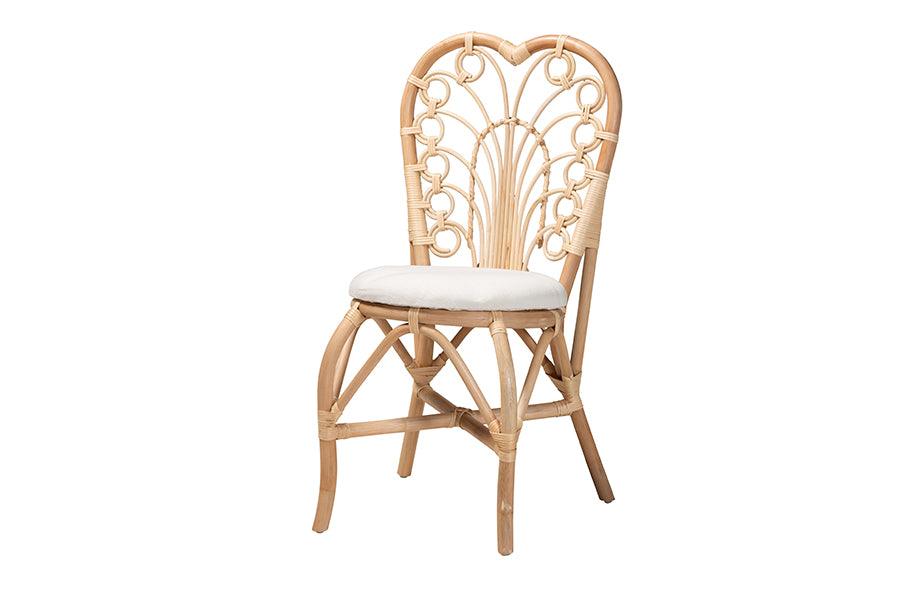 bali & pari Jerica Modern Bohemian Rattan Dining Chair