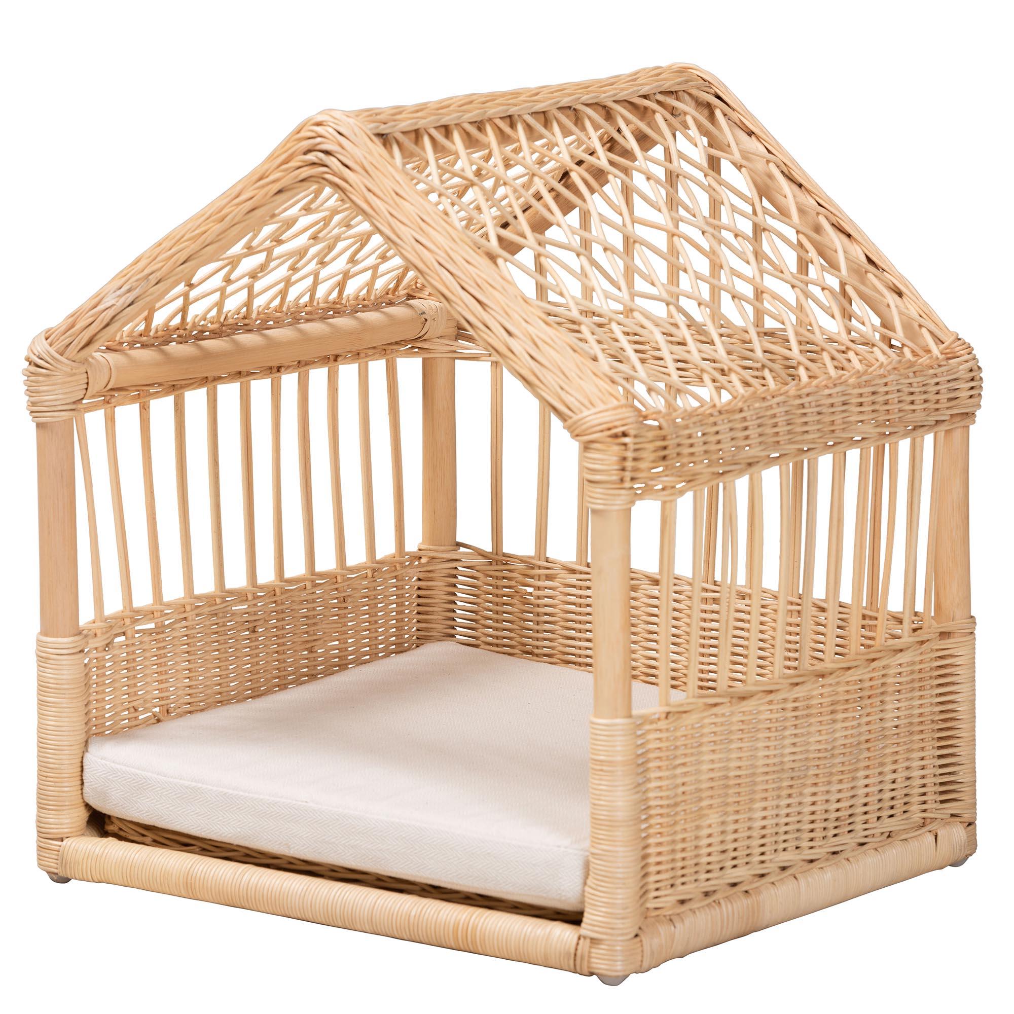 bali & pari Pieta Modern Bohemian Rattan Pet Bed