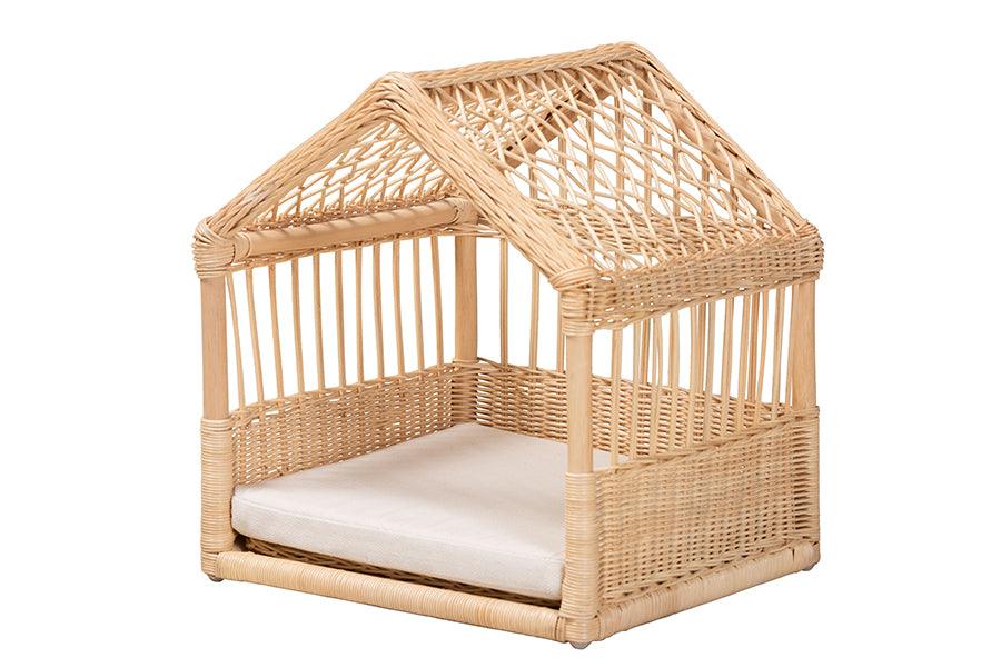 bali & pari Pieta Modern Bohemian Rattan Pet Bed