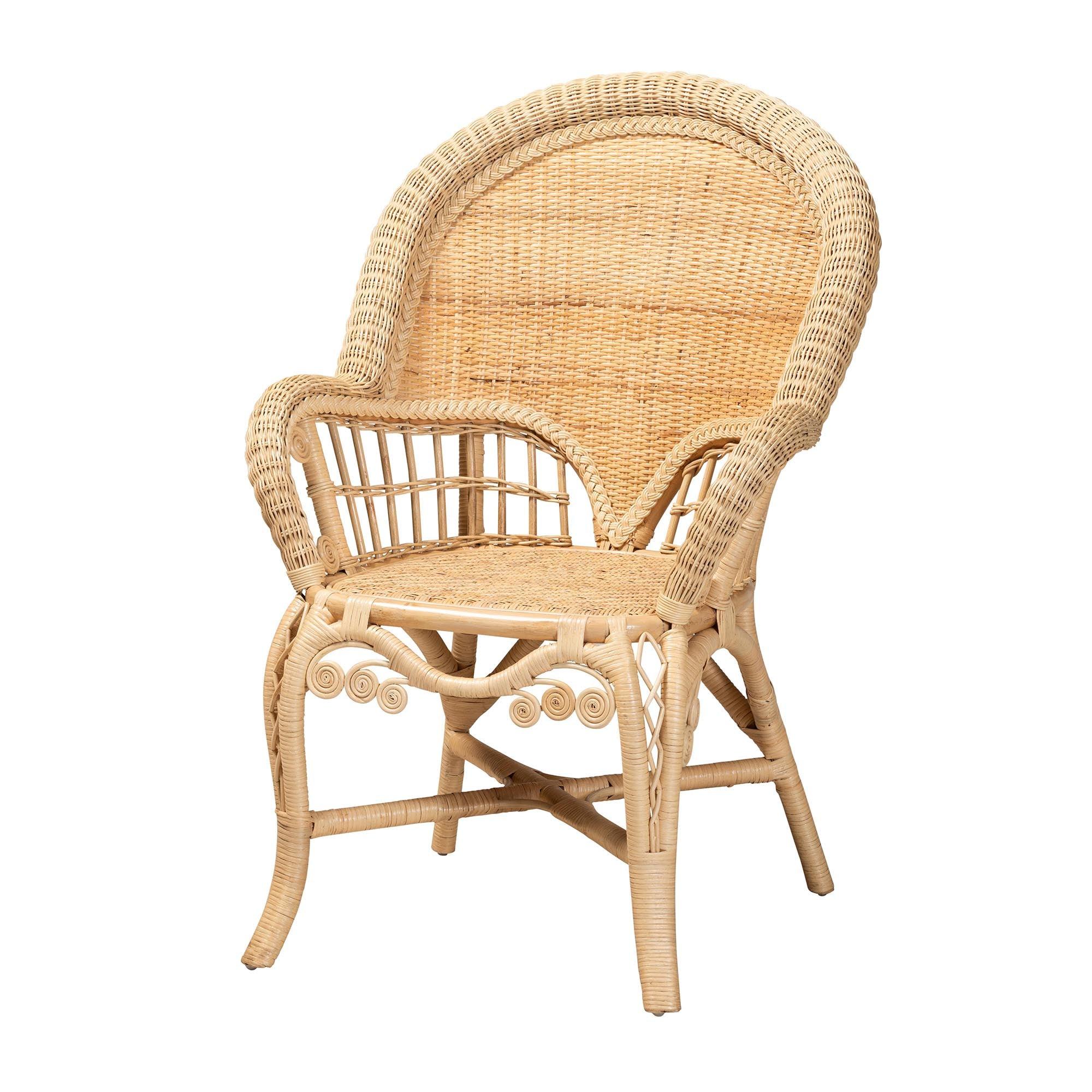 bali & pari Ratu Modern Bohemian Rattan Accent Chair