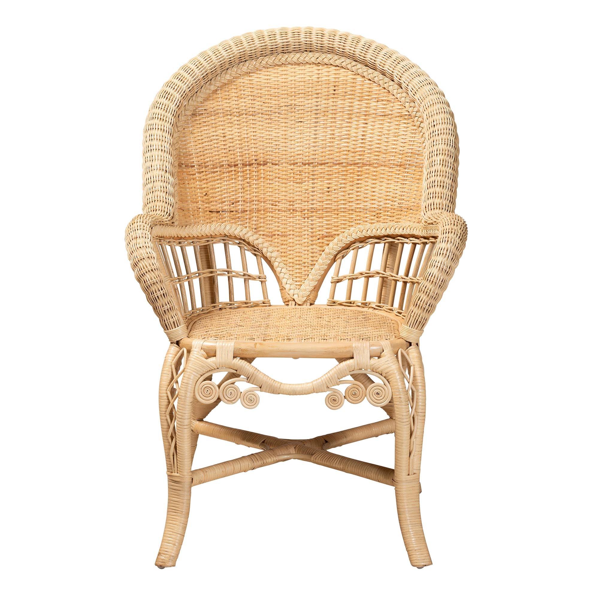 bali & pari Ratu Modern Bohemian Rattan Accent Chair