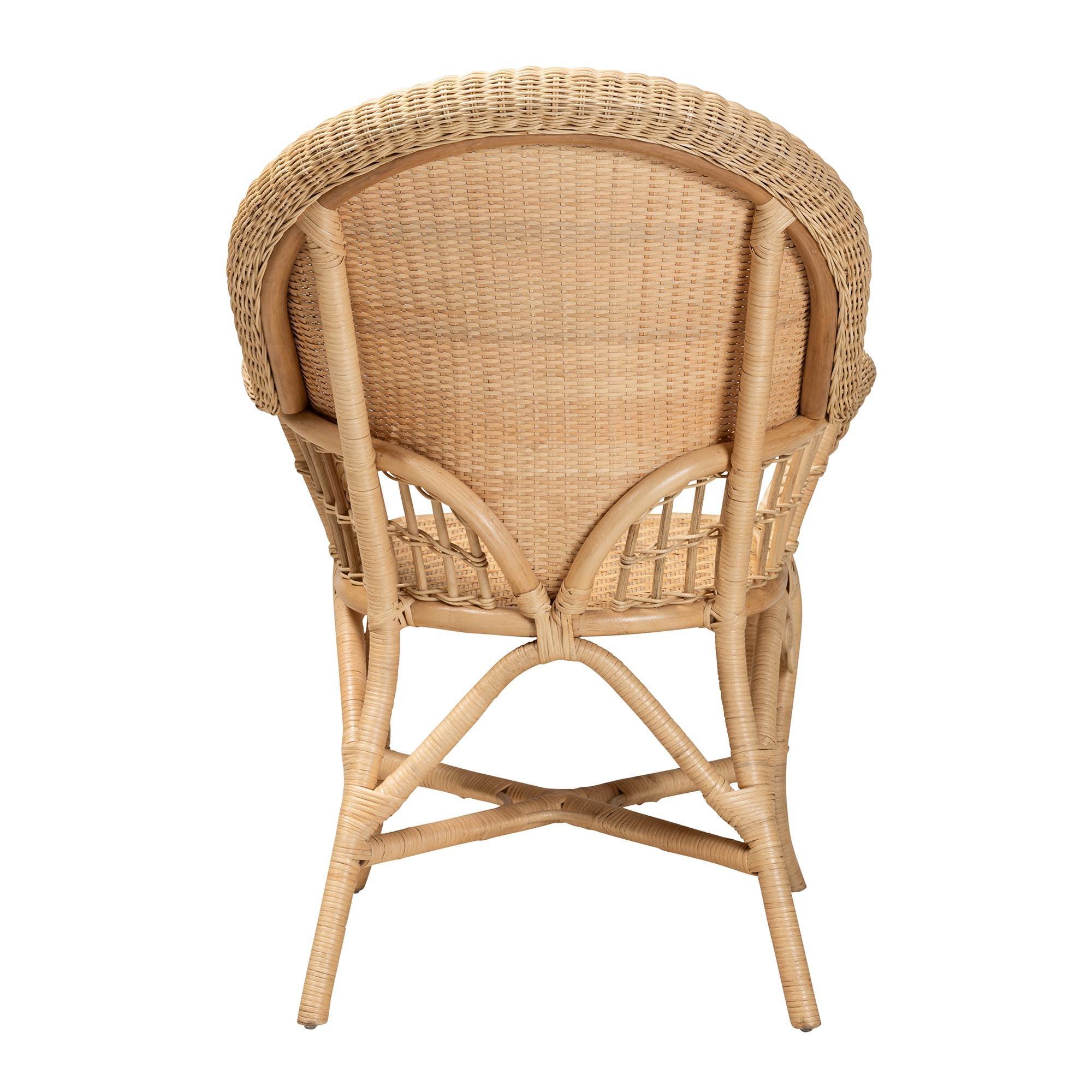 bali & pari Ratu Modern Bohemian Rattan Accent Chair