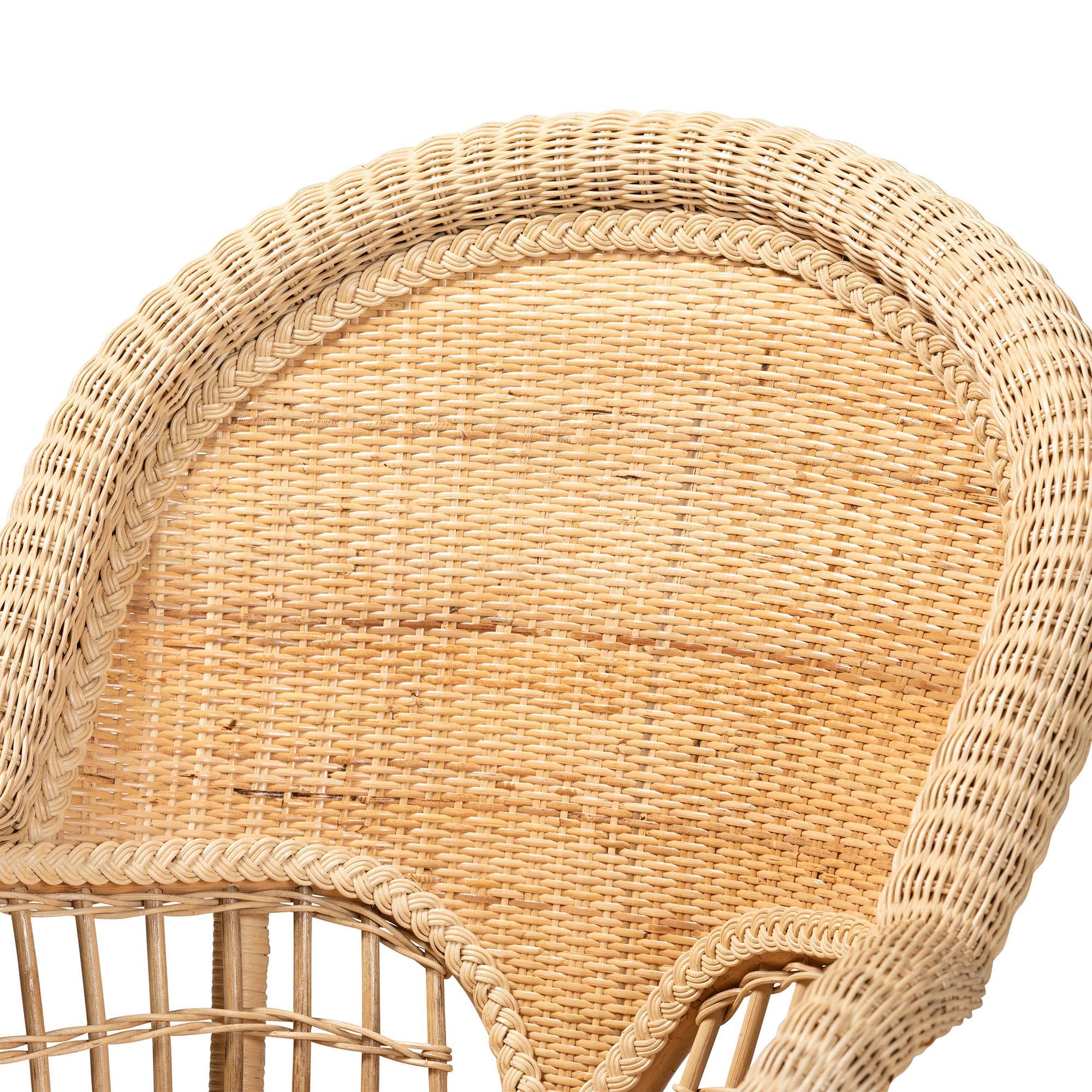 bali & pari Ratu Modern Bohemian Rattan Accent Chair