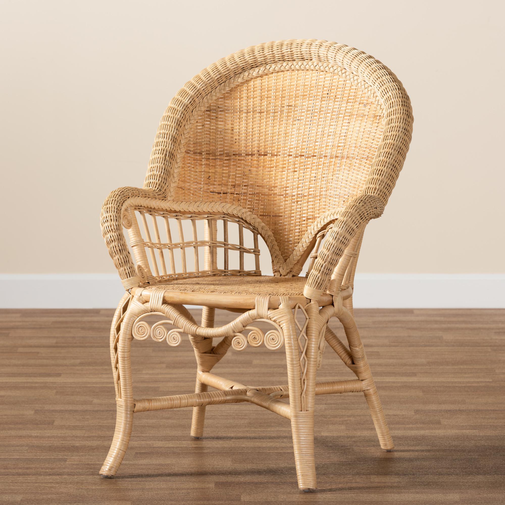 bali & pari Ratu Modern Bohemian Rattan Accent Chair