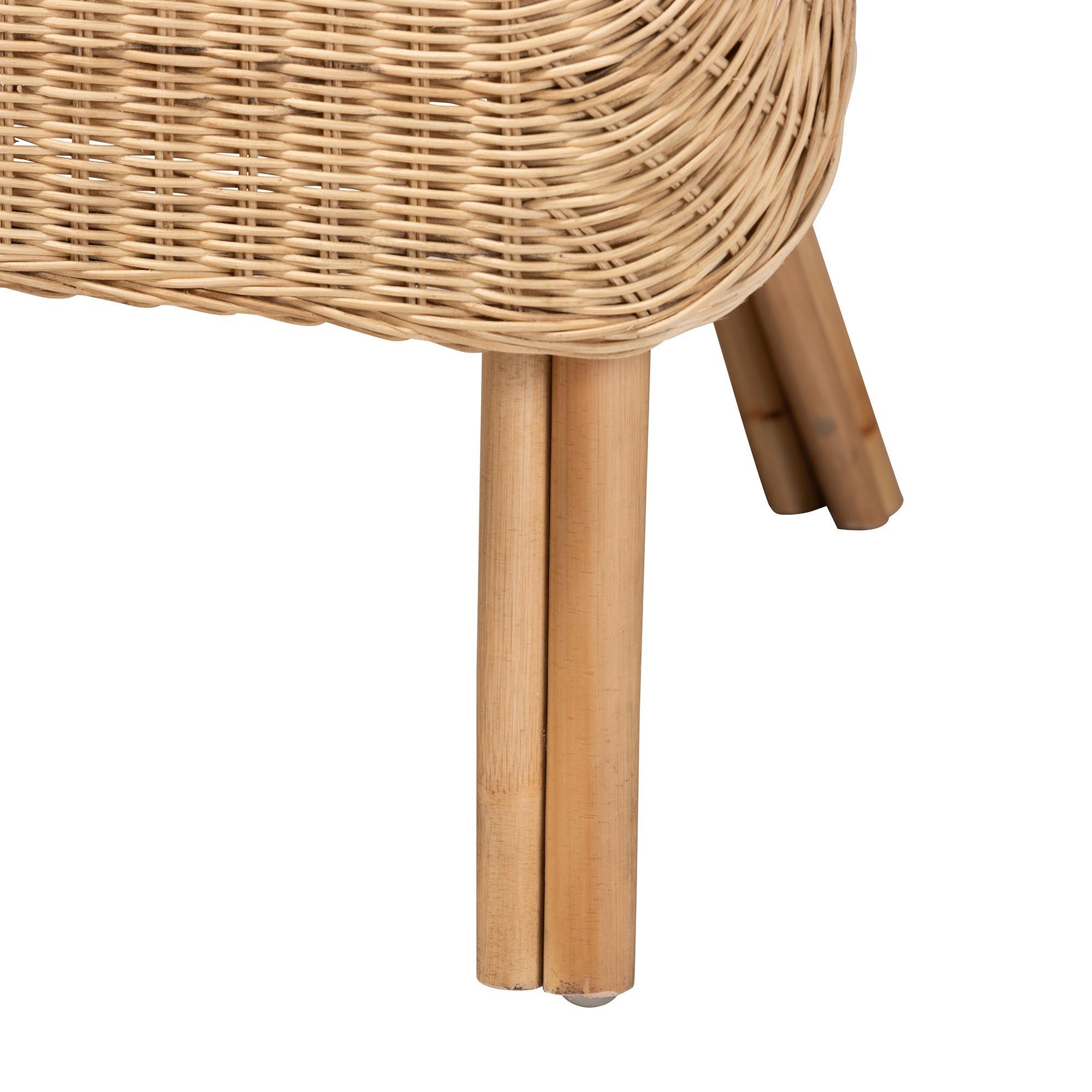 bali & pari Putri Modern Bohemian Rattan Arm Chair