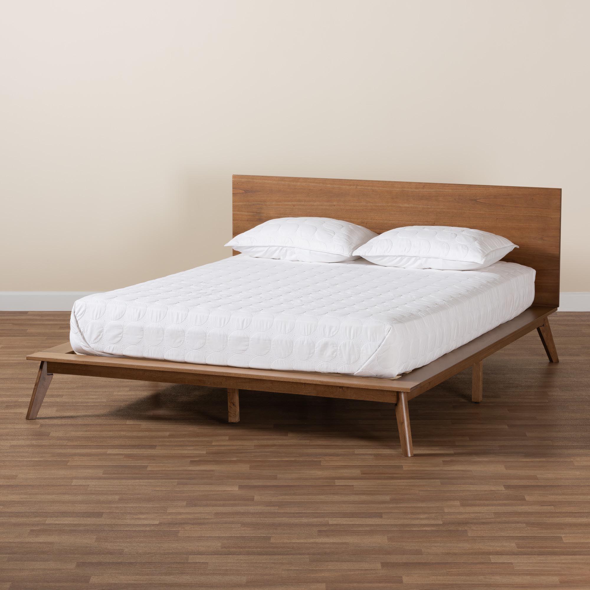 Wheatley Mid-Century Modern Finished Wood Platform Bed