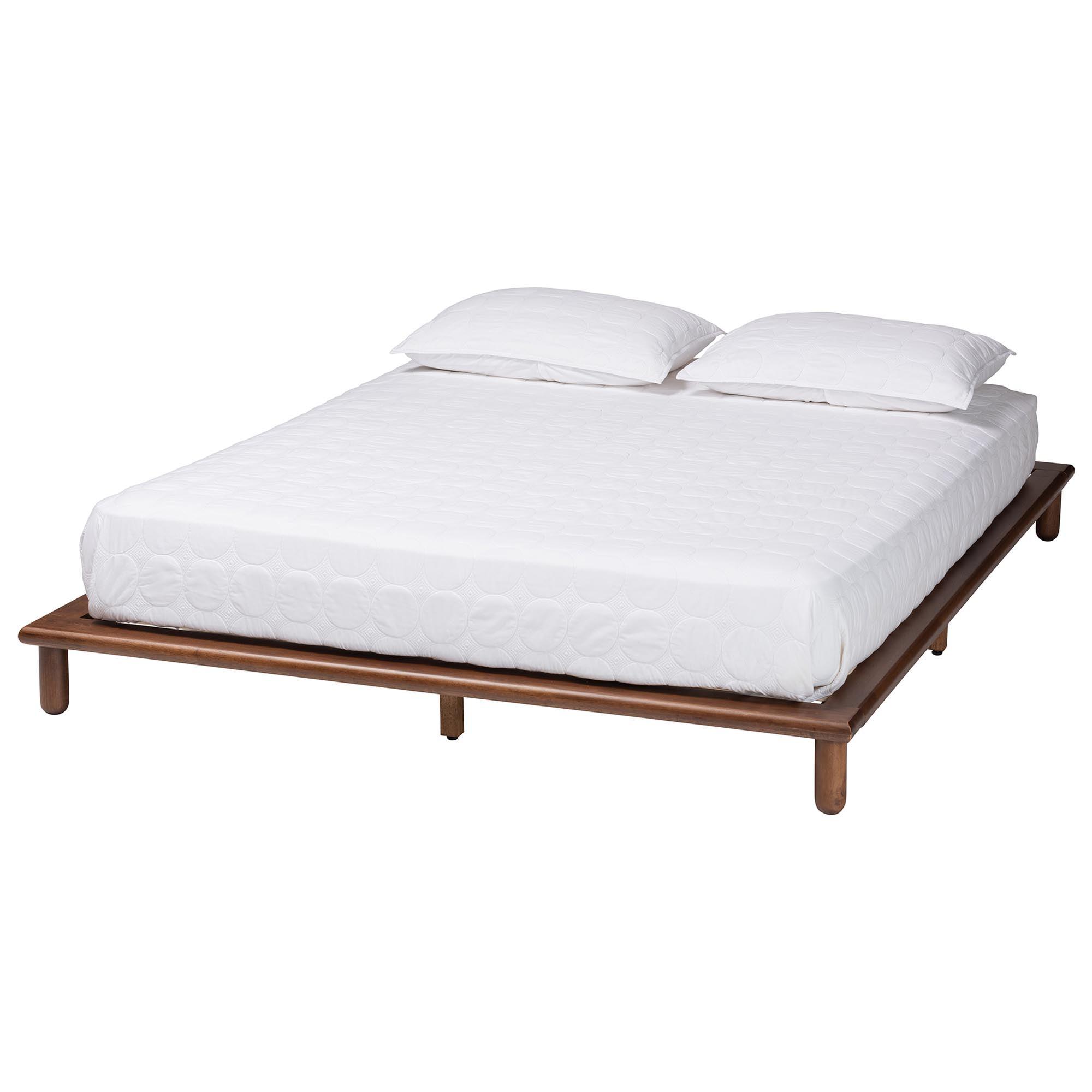 Alivia Mid-Century Modern Finished Wood Bed Frame