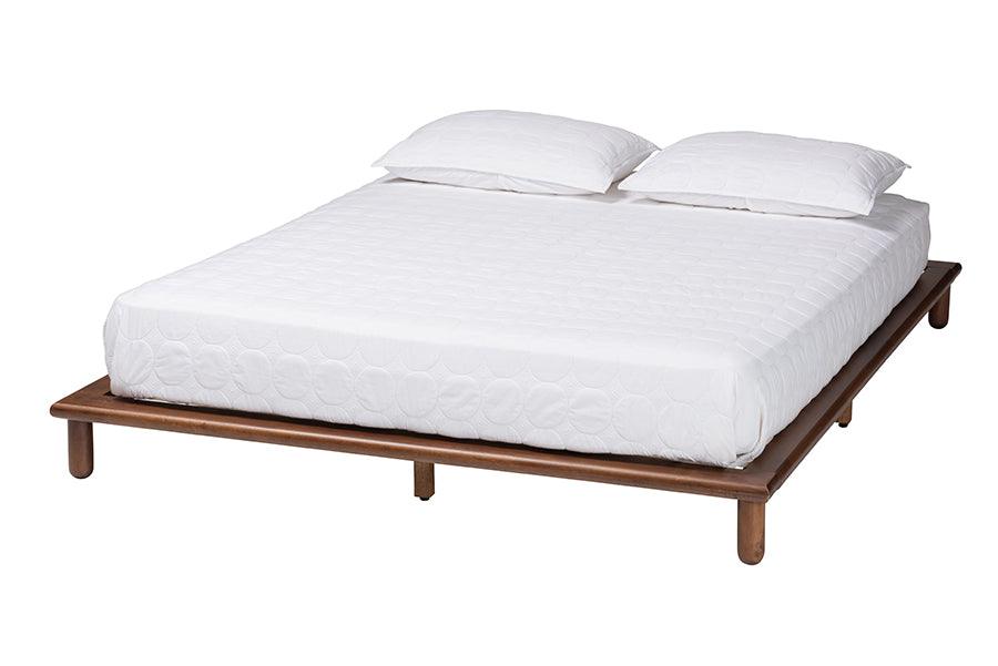 Alivia Mid-Century Modern Finished Wood Bed Frame