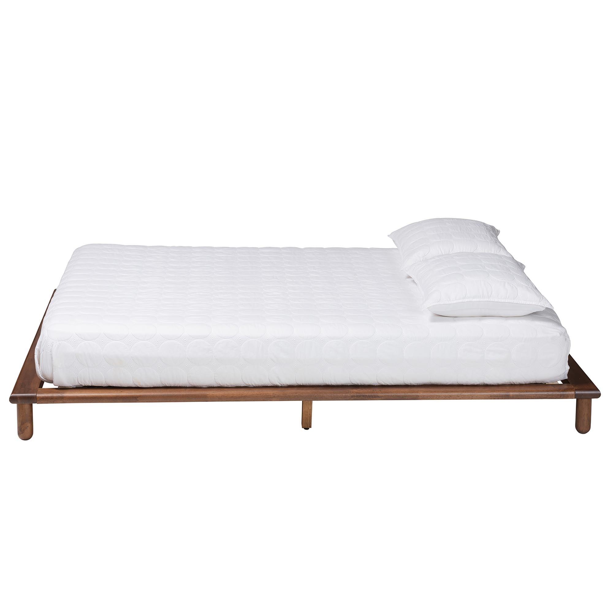 Alivia Mid-Century Modern Finished Wood Bed Frame