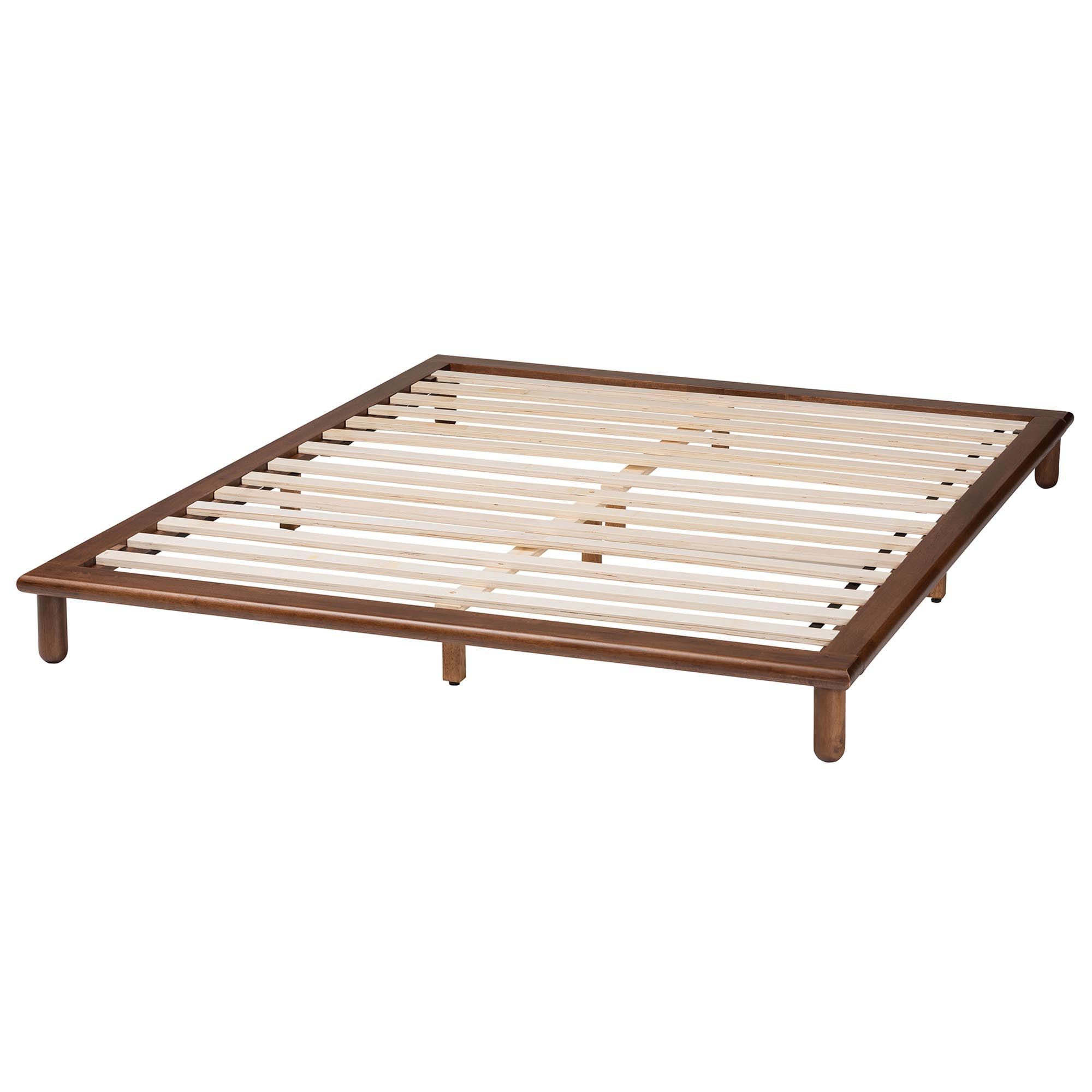 Alivia Mid-Century Modern Finished Wood Bed Frame