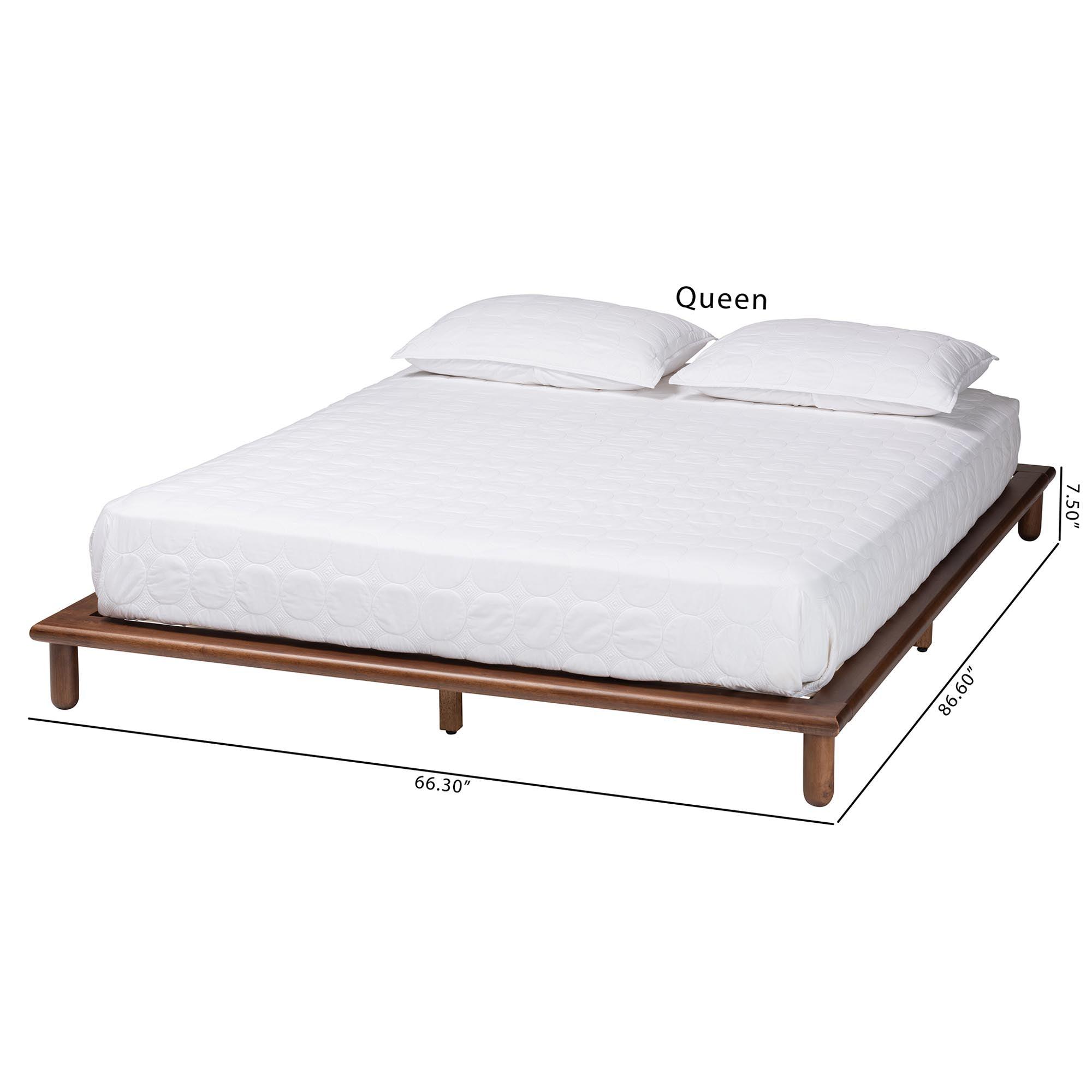 Alivia Mid-Century Modern Finished Wood Bed Frame