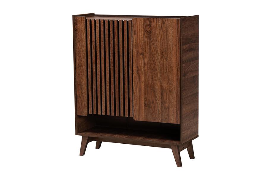 Paricia Mid-Century Modern Finished Wood Shoe Cabinet