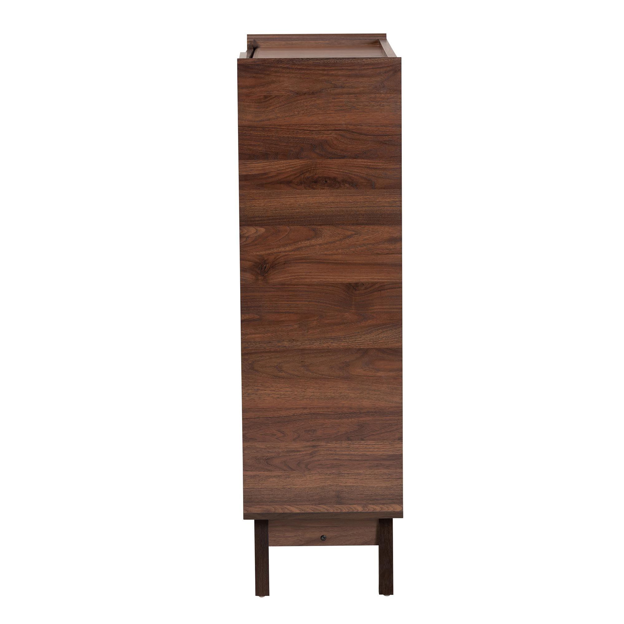 Paricia Mid-Century Modern Finished Wood Shoe Cabinet