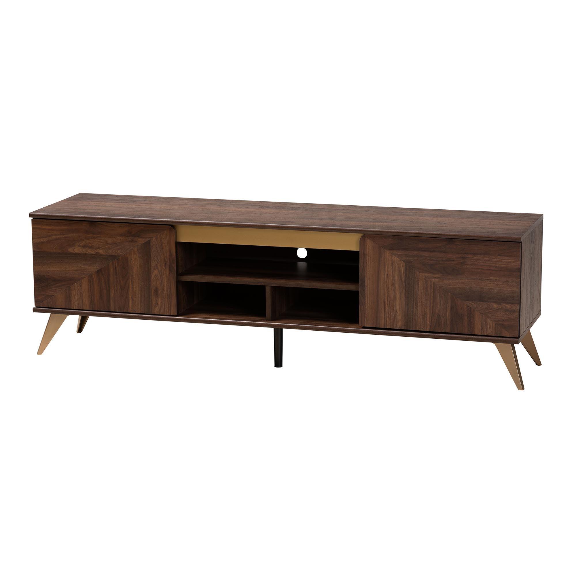 Graceland Mid-Century Modern Transitional Finished Wood 2-Door TV Stand