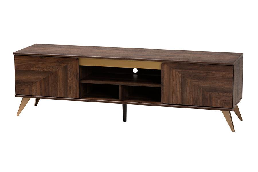 Graceland Mid-Century Modern Transitional Finished Wood 2-Door TV Stand