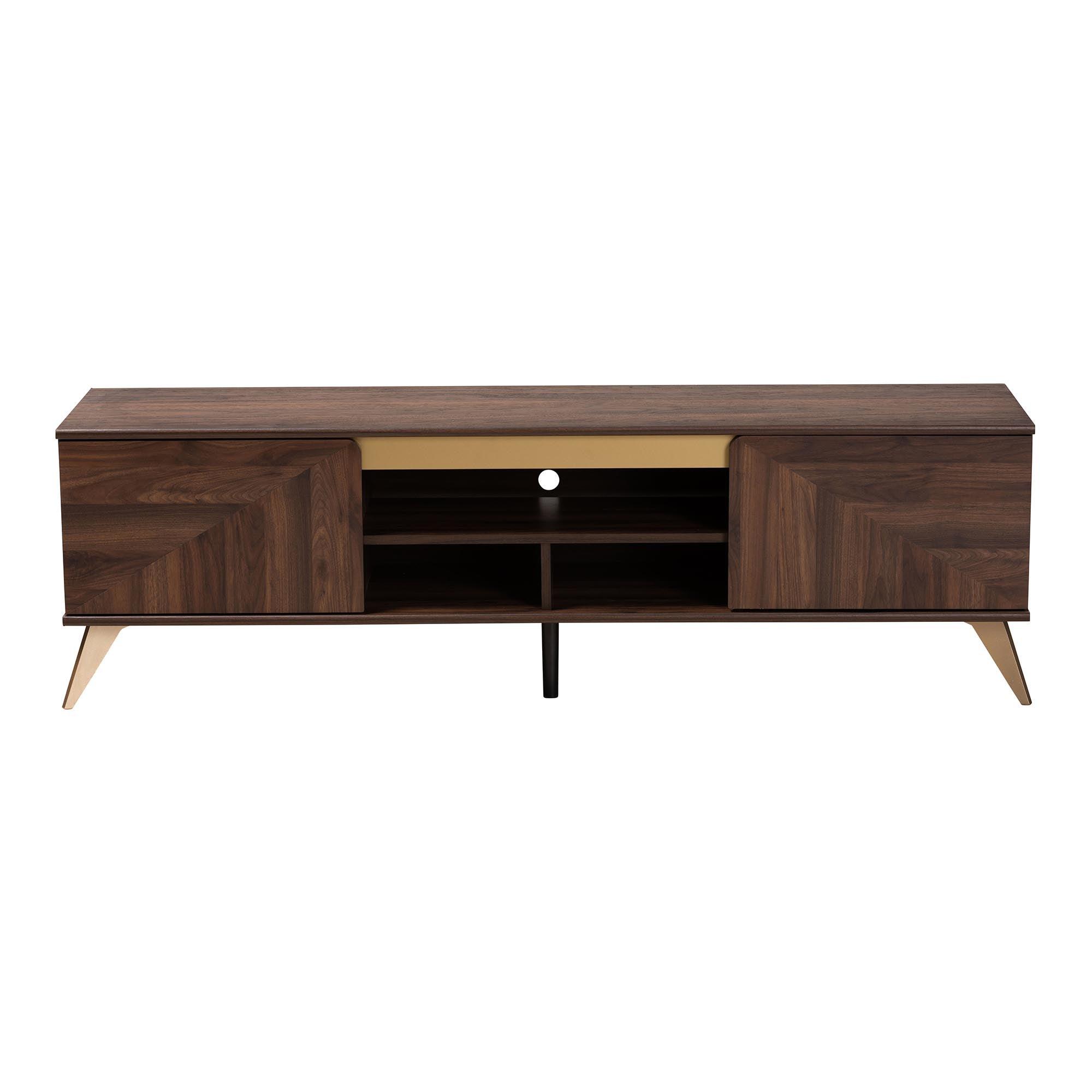 Graceland Mid-Century Modern Transitional Finished Wood 2-Door TV Stand