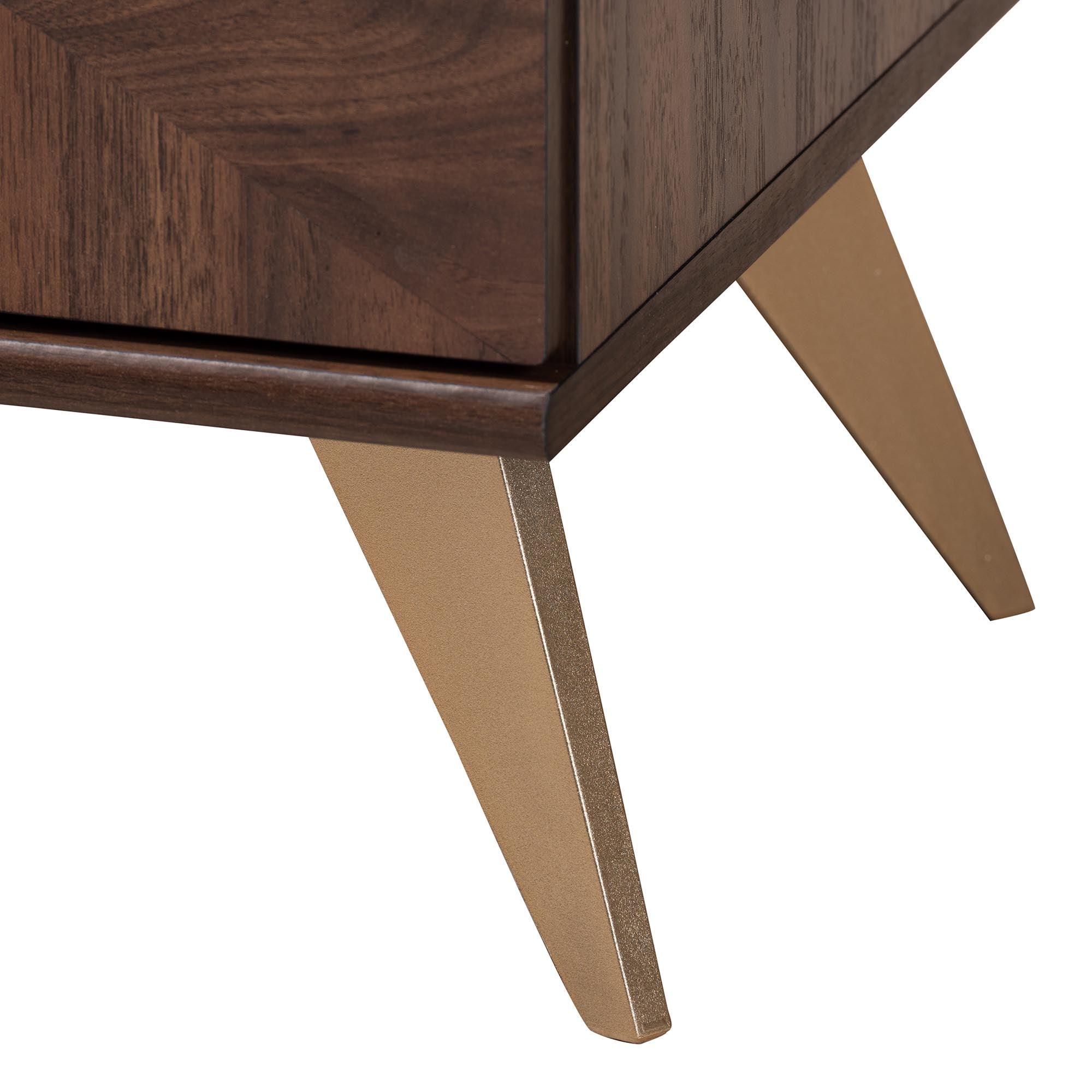 Graceland Mid-Century Modern Transitional Finished Wood 2-Door TV Stand