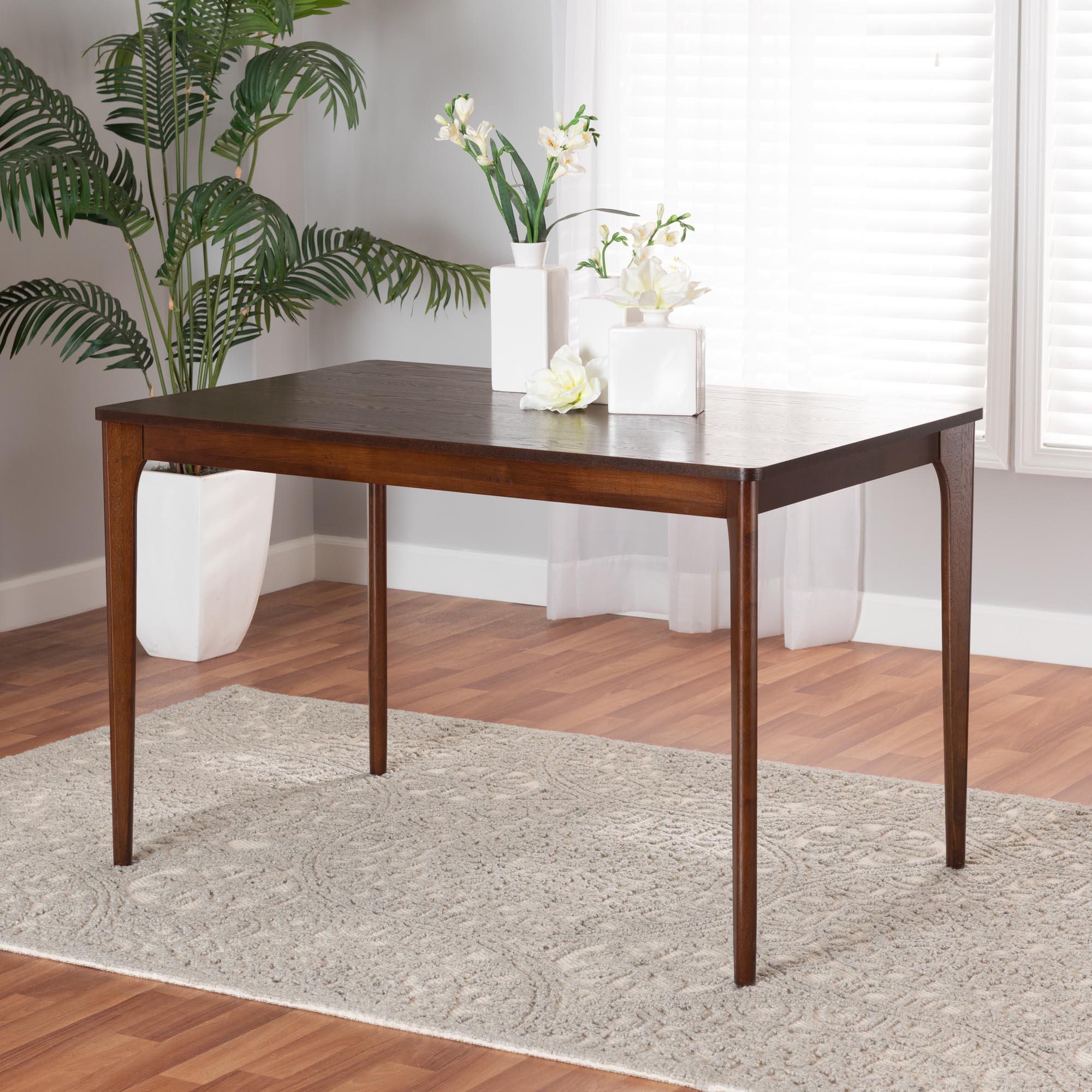 Sherwin Mid-Century Modern Finished Wood Dining Table